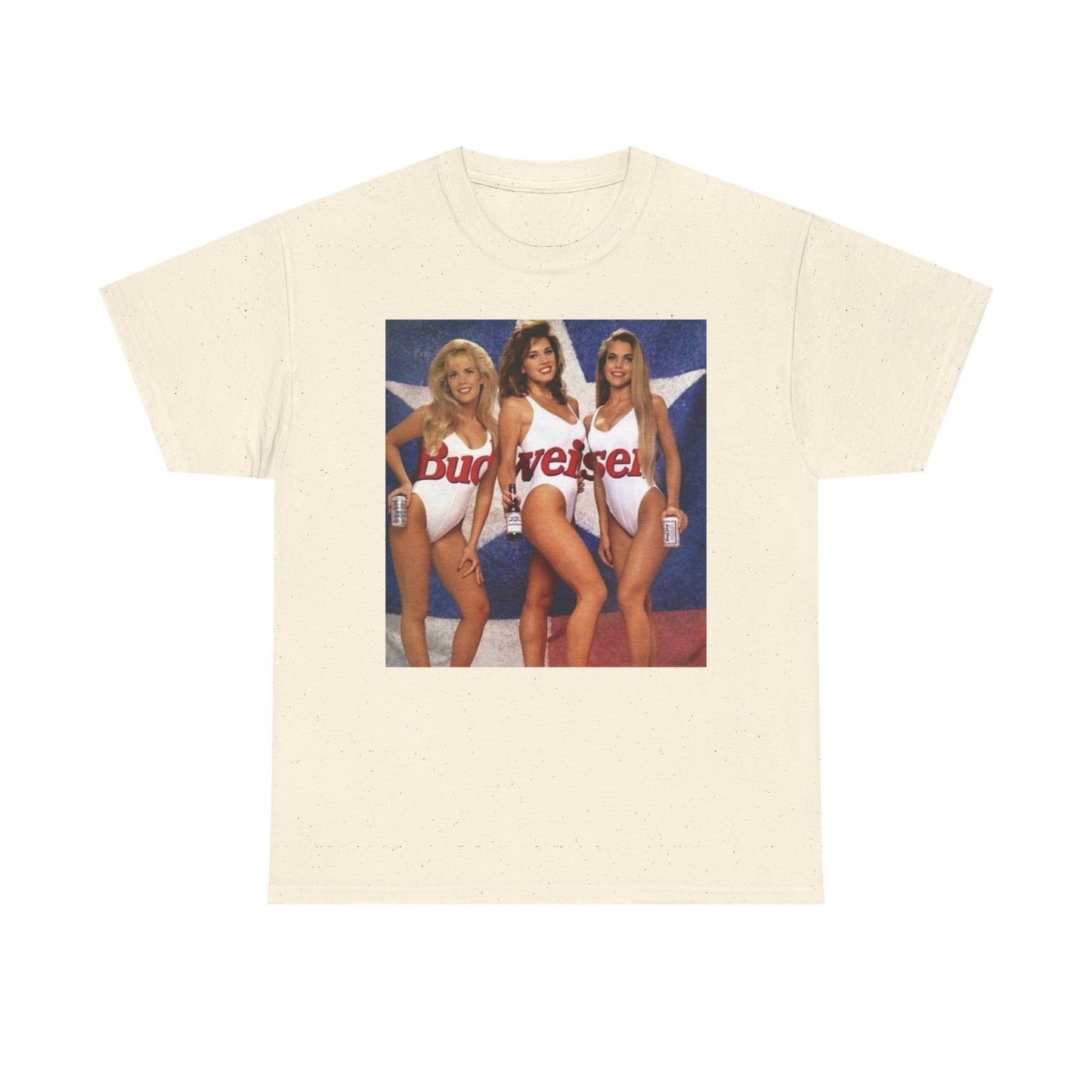Bud Girls Vintage Poster Beer Graphic T Shirt NEW Unisex Heavy Cotton Tee