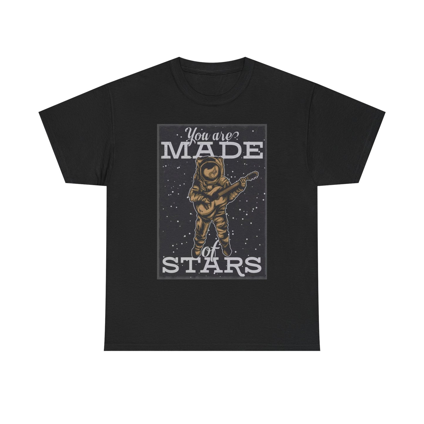 You Are Made Of Stars Graphic T Shirt Astronaut NASA Unisex Heavy Cotton Tee