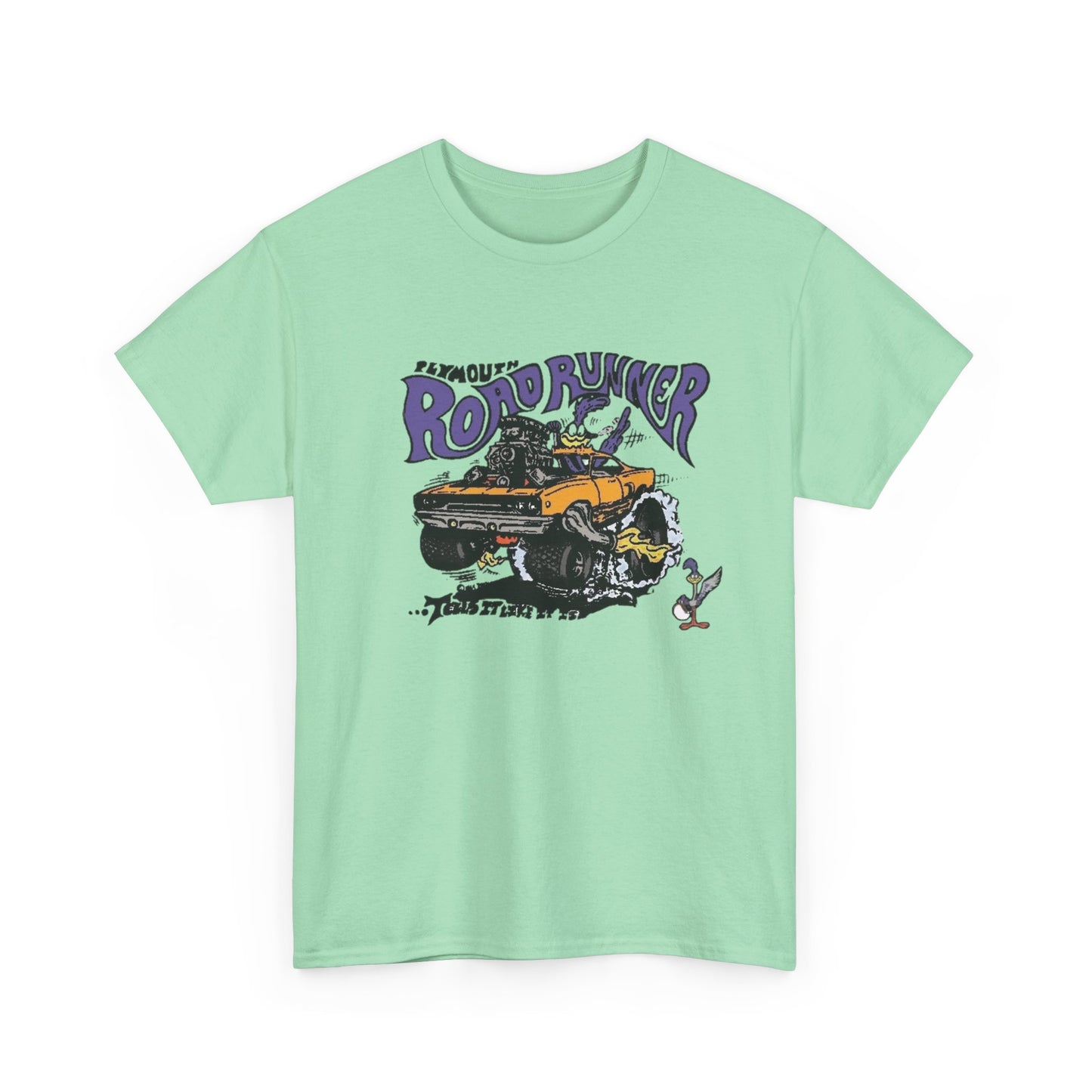 Vintage Roadrunner HEMI Muscle Graphic T Shirt NEW Unisex Heavy Cotton Tee