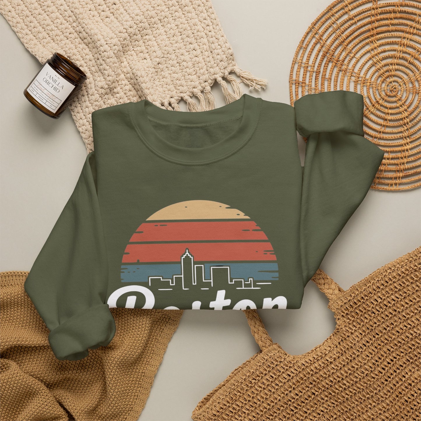 Boston Skyline Sweater NEW Unisex Heavy Blend™ Crewneck Sweatshirt