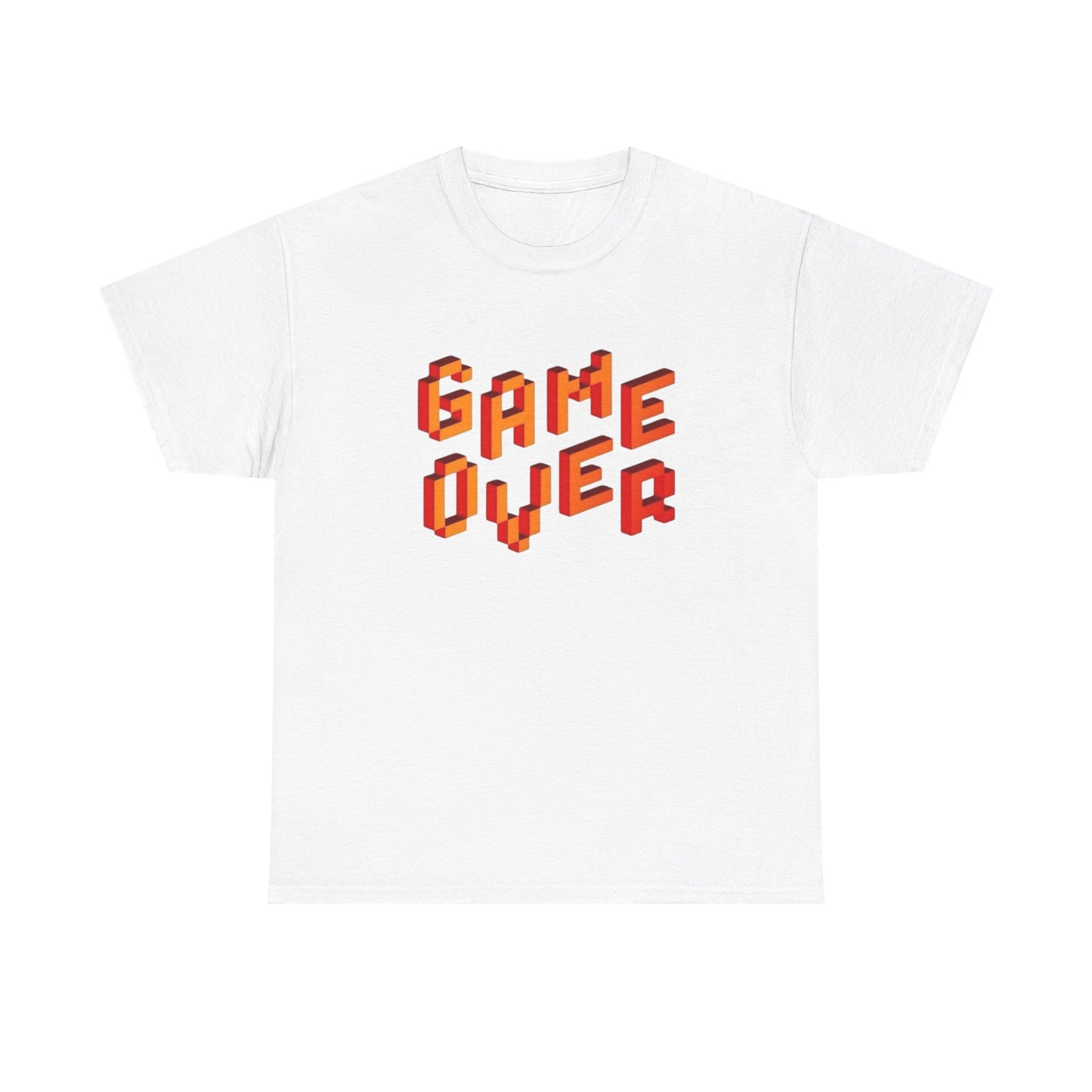 Game Over Retro Gaming Graphic T Shirt NEW GIFT Unisex Heavy Cotton Tee