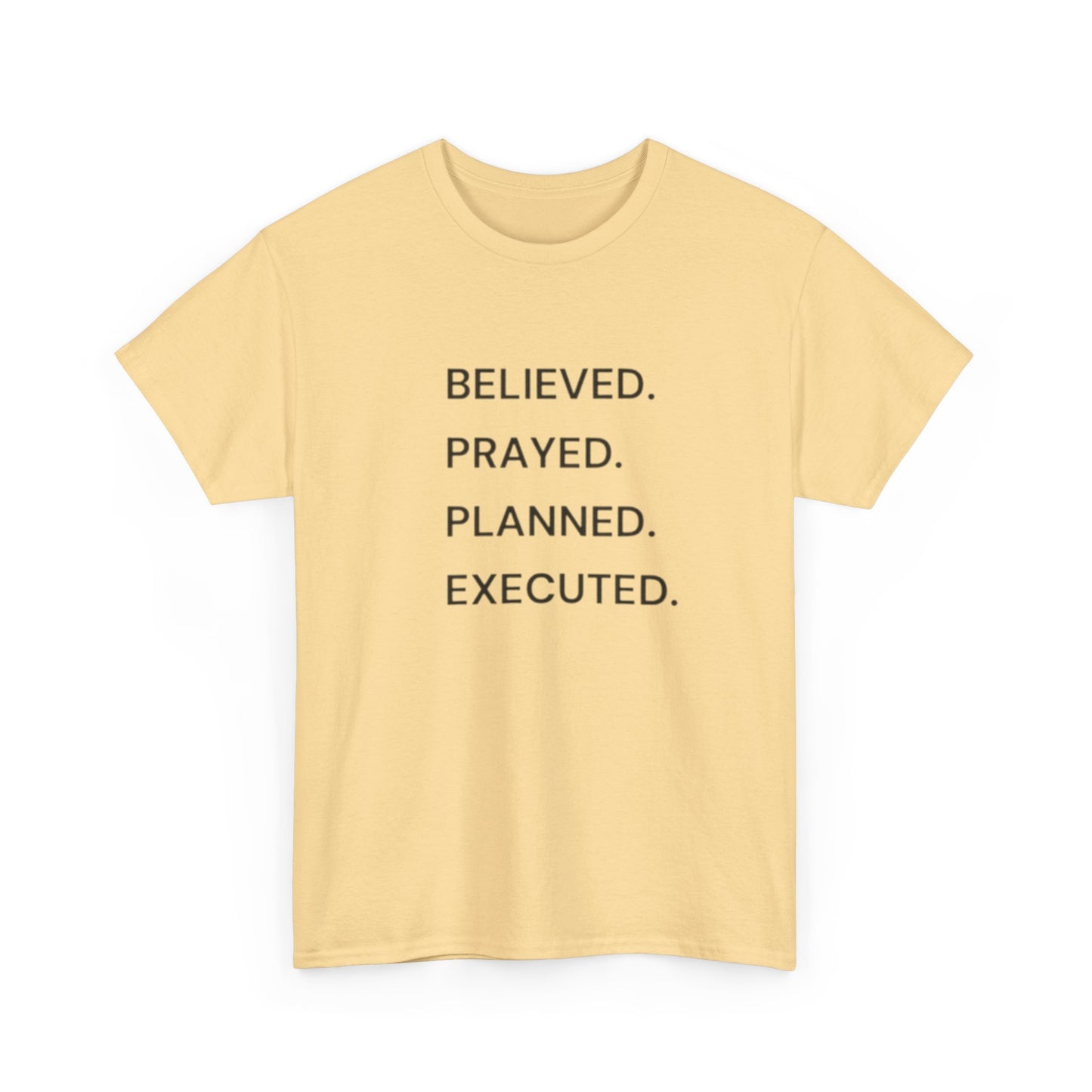 Believe Pray Plan Execute Graphic T Shirt NEW ADULT Tee
