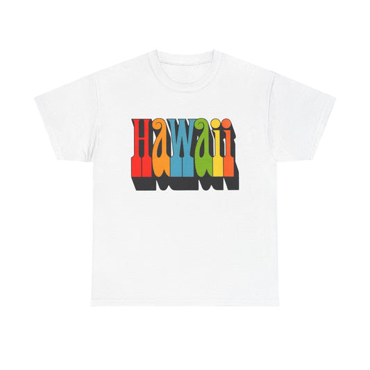Hawaii Retro Graphic T Shirt Unisex Heavy Cotton Tee