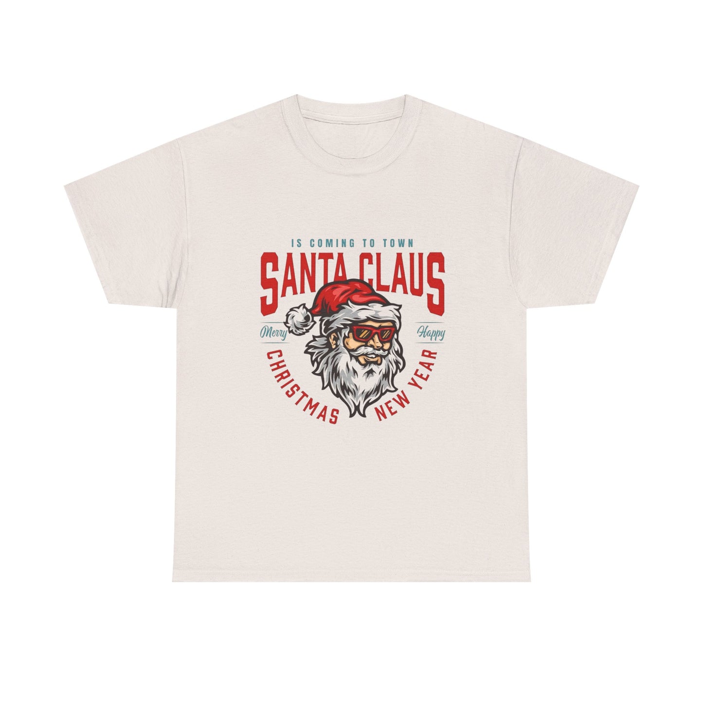 Santa Clause Merry Christmas Graphic T Shirt Unisex Heavy Cotton Tee