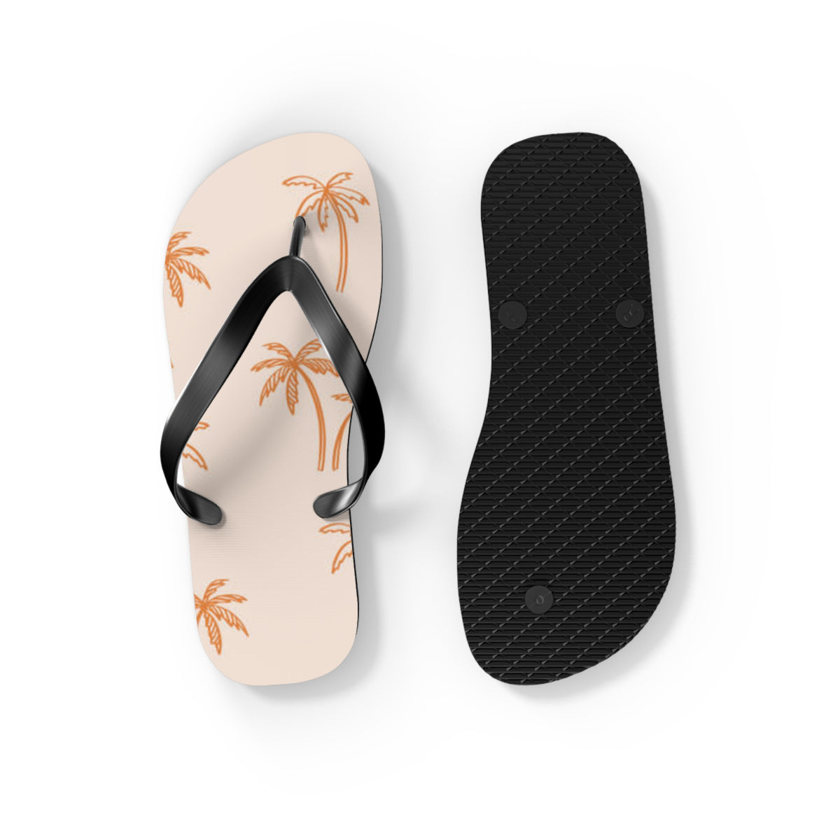 Orange Palm Trees Sandals Summer Flip Flops Slides BRAND NEW