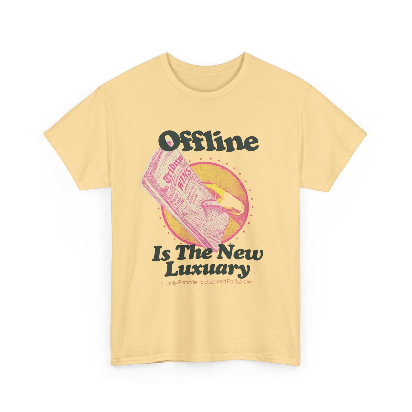 Offline Is The New Luxury T Shirt Graphic Unisex Heavy Cotton Tee NEW GIFT