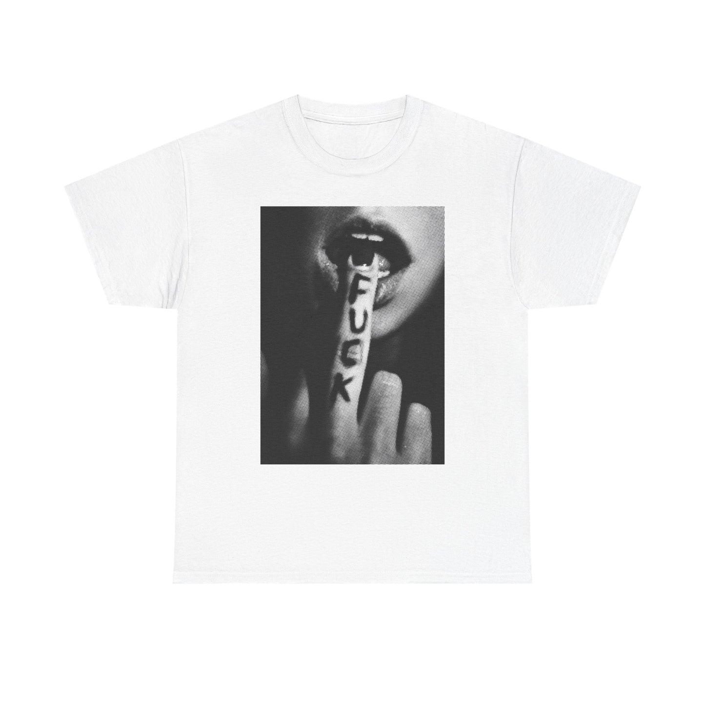 Sexy Middle Finger Graphic T Shirt Vintage Art Unisex Heavy Cotton Tee