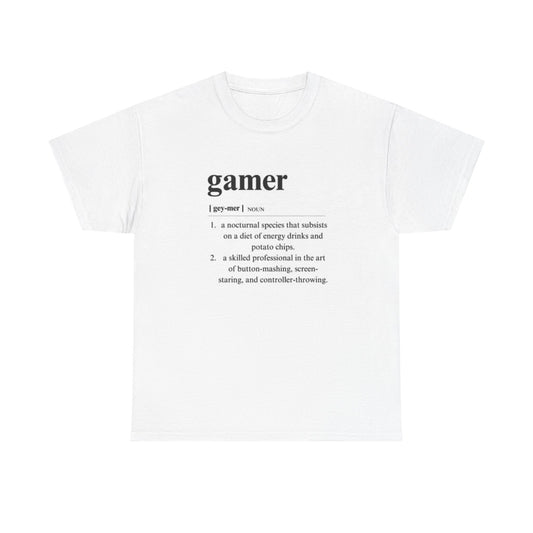 Gamer Graphic T Shirt Funny Video Games Unisex Heavy Cotton Tee