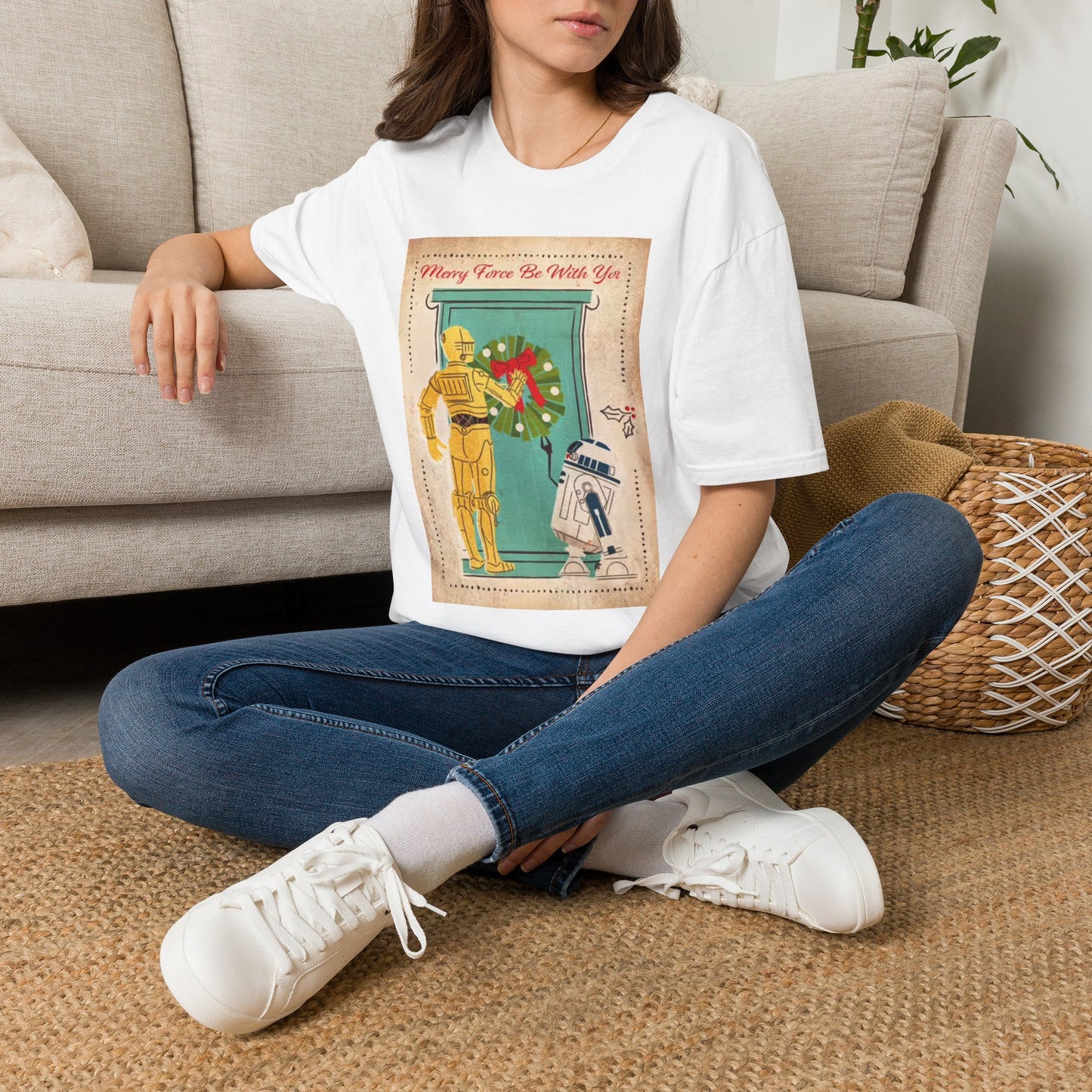 Merry Force Be With You Graphic T Shirt Vintage Star wars Christmas holidays