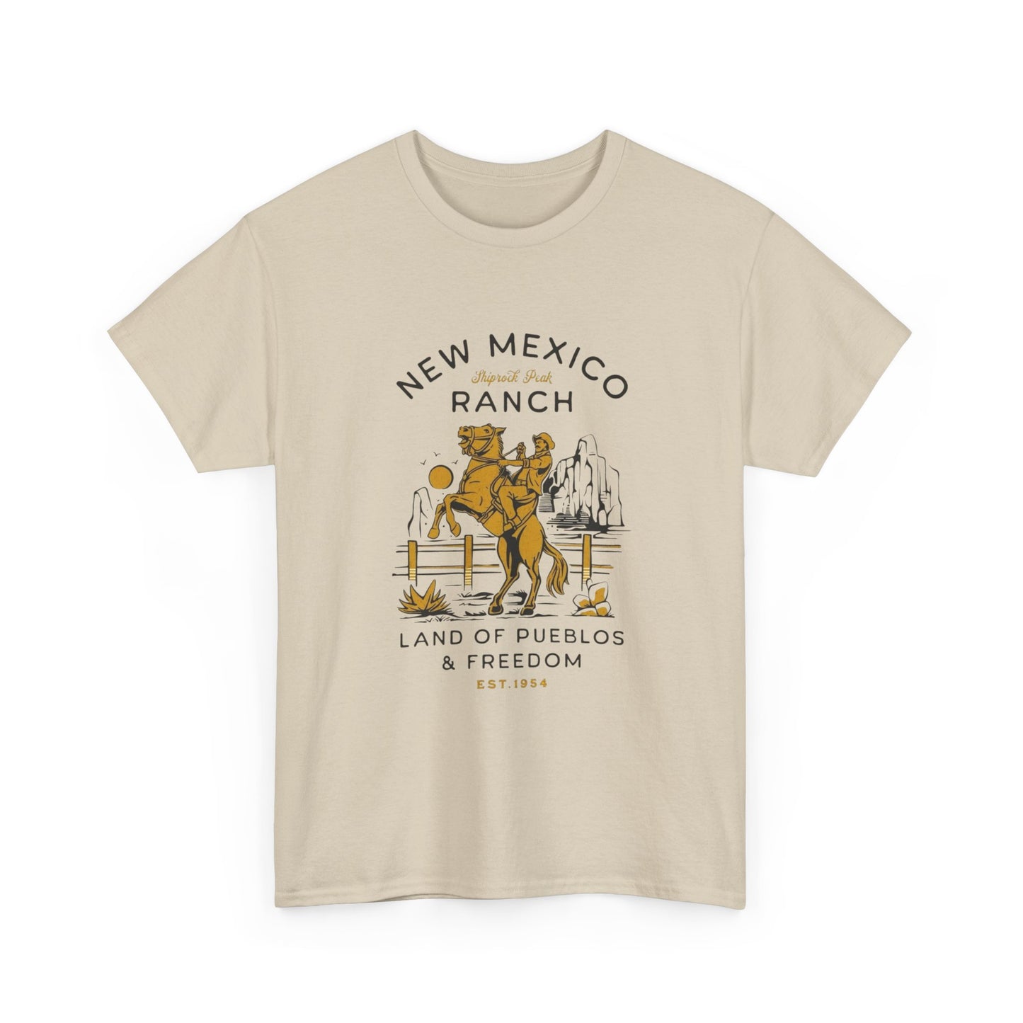 New Mexico Cowboy Vintage Graphic T Shirt Unisex Heavy Cotton Tee New Gift