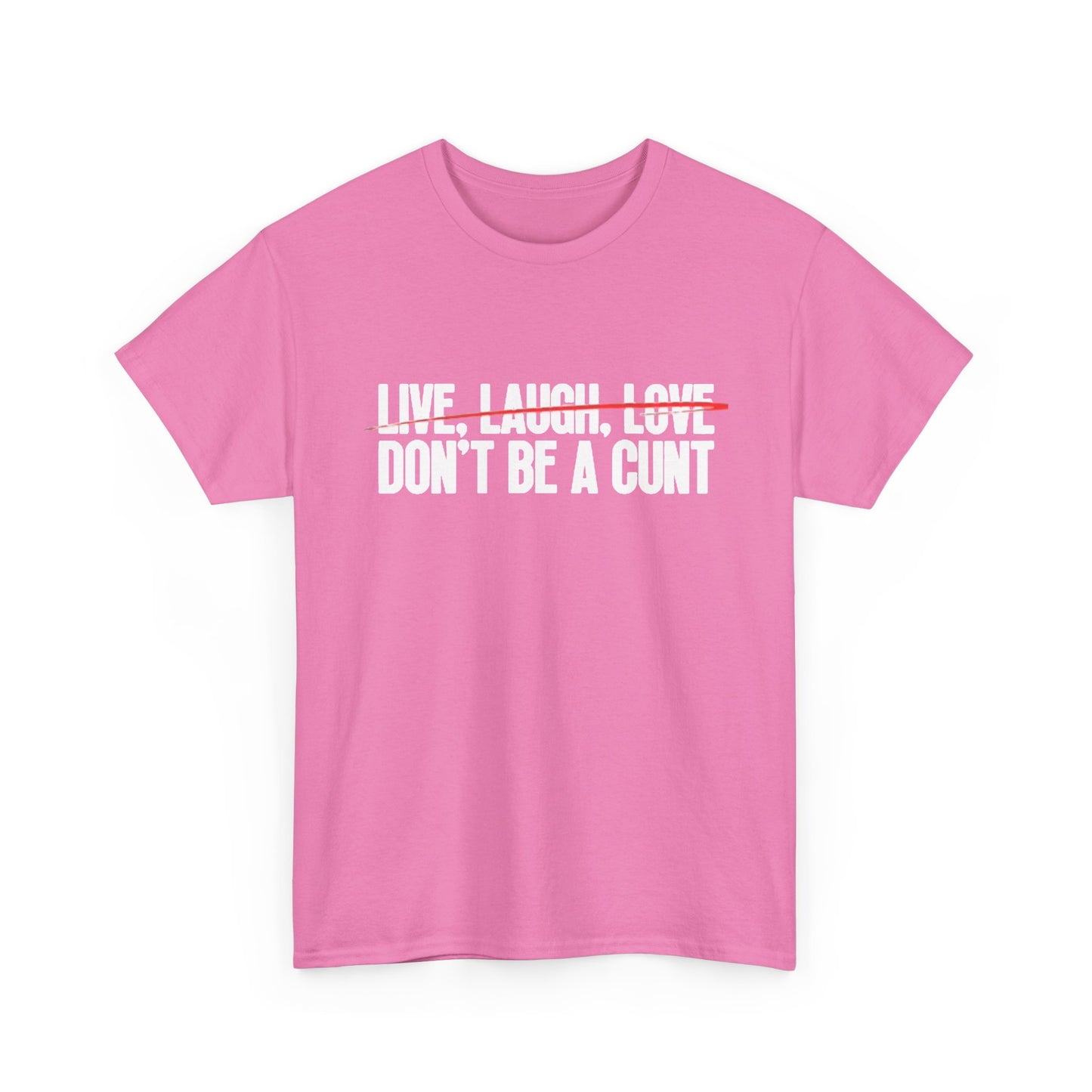 Live Laugh Love Funny Graphic T Shirt Comedy Gift Unisex Heavy Cotton Tee