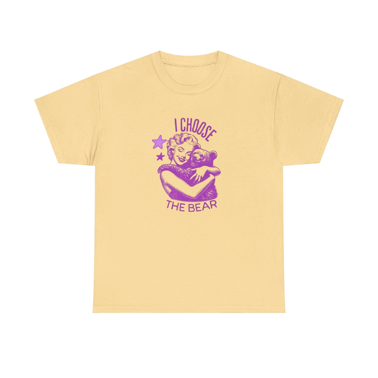 I Choose The Bear Graphic T Shirt NEW ADULT Heavy Cotton Tee