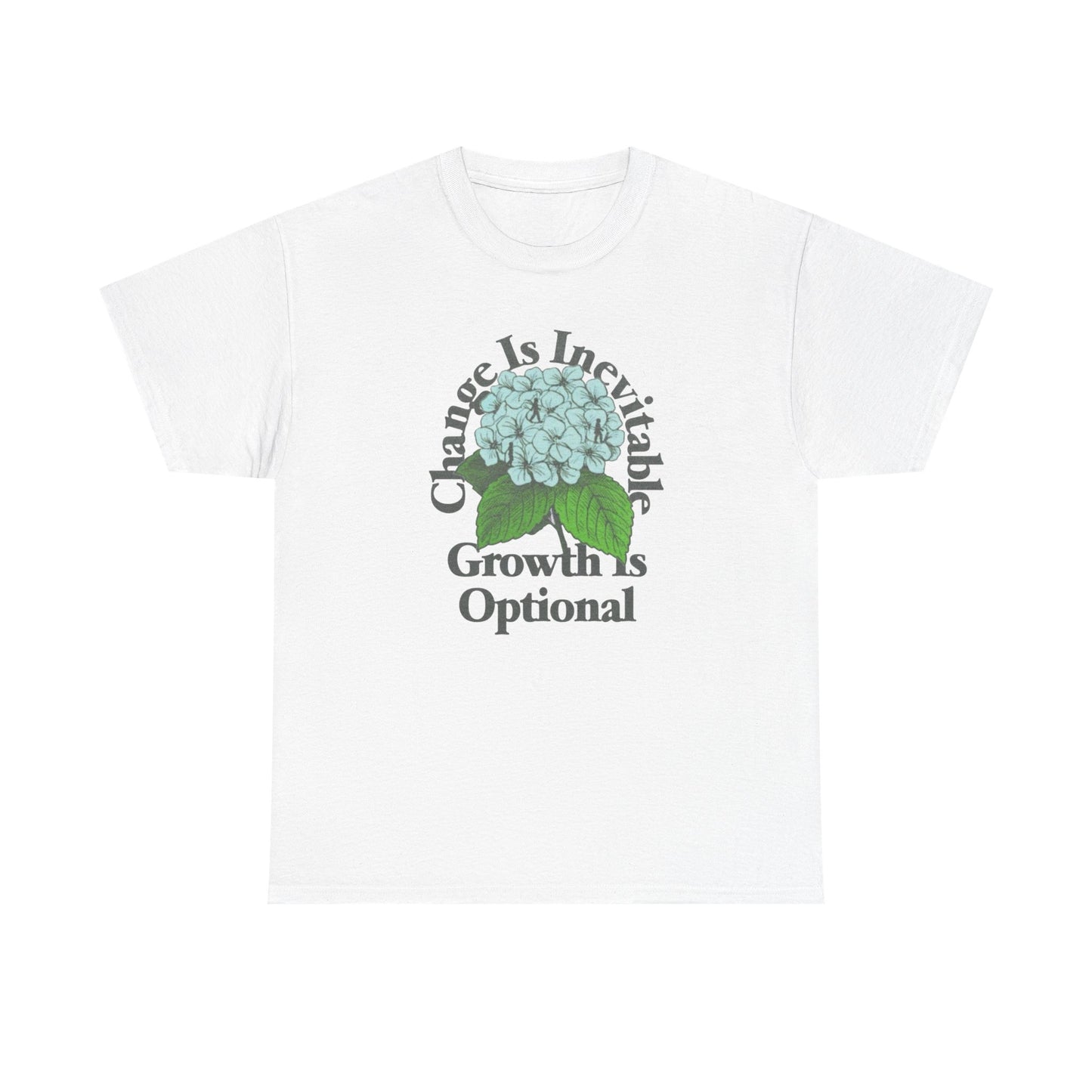 Change Is Inevitable Growth Is Optional Graphic T Shirt NEW Adult Heavy Cotton