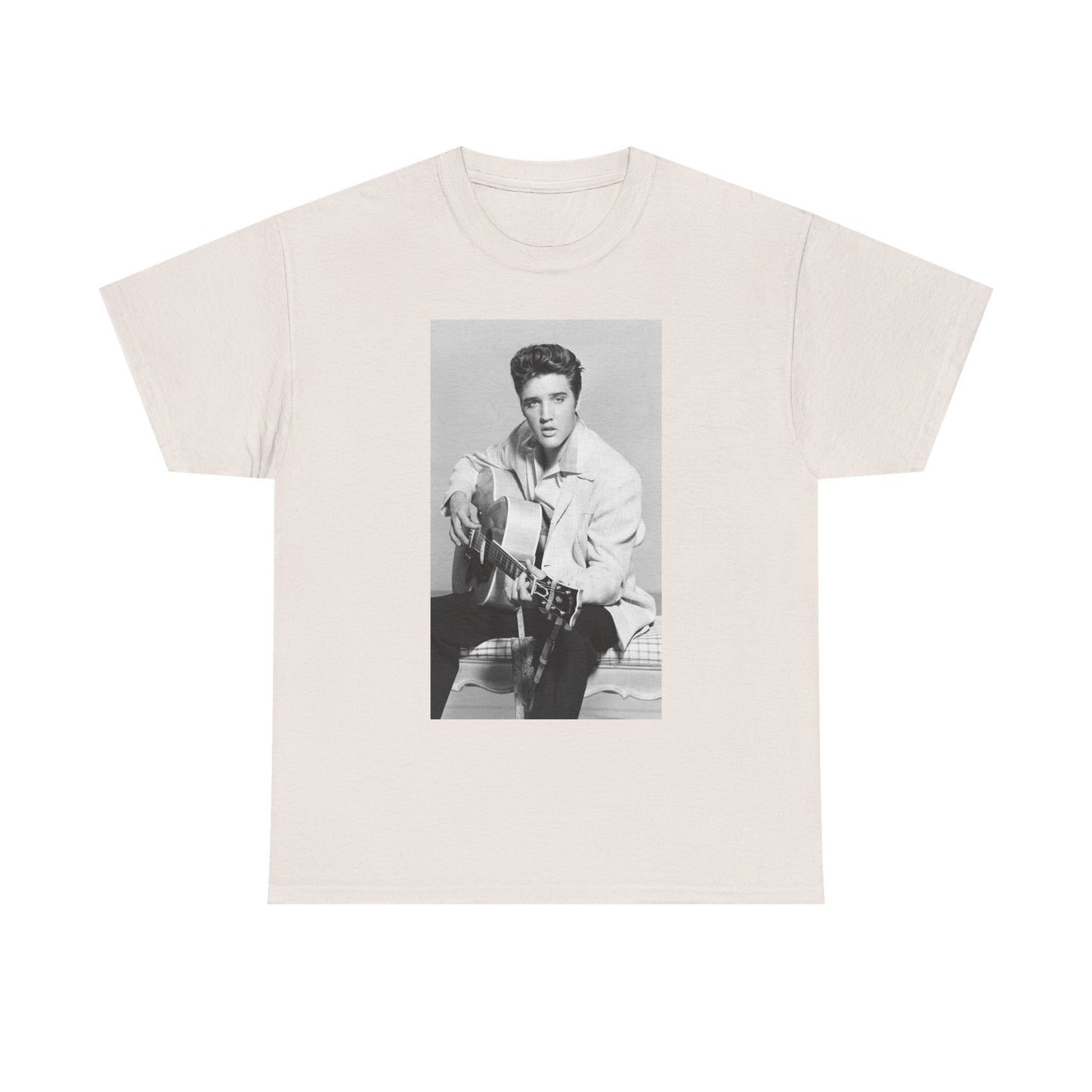 Elvis Presley Tshirt Guitar Vintage Nashville The King Merch Unisex Heavy Cotton