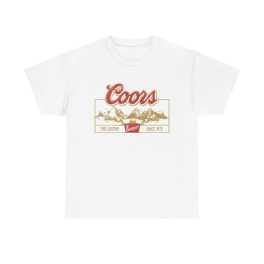 Coors Light T Shirt Vintage Graphic logo Retro Beer Unisex Heavy Cotton Tee