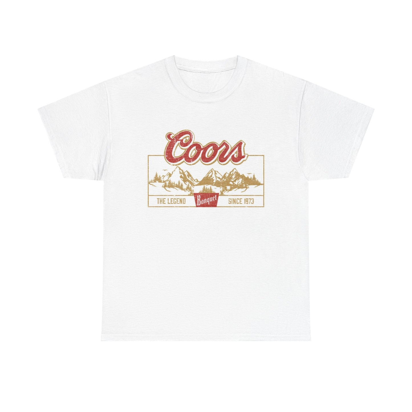 Coors Light T Shirt Vintage Graphic logo Retro Beer Unisex Heavy Cotton Tee