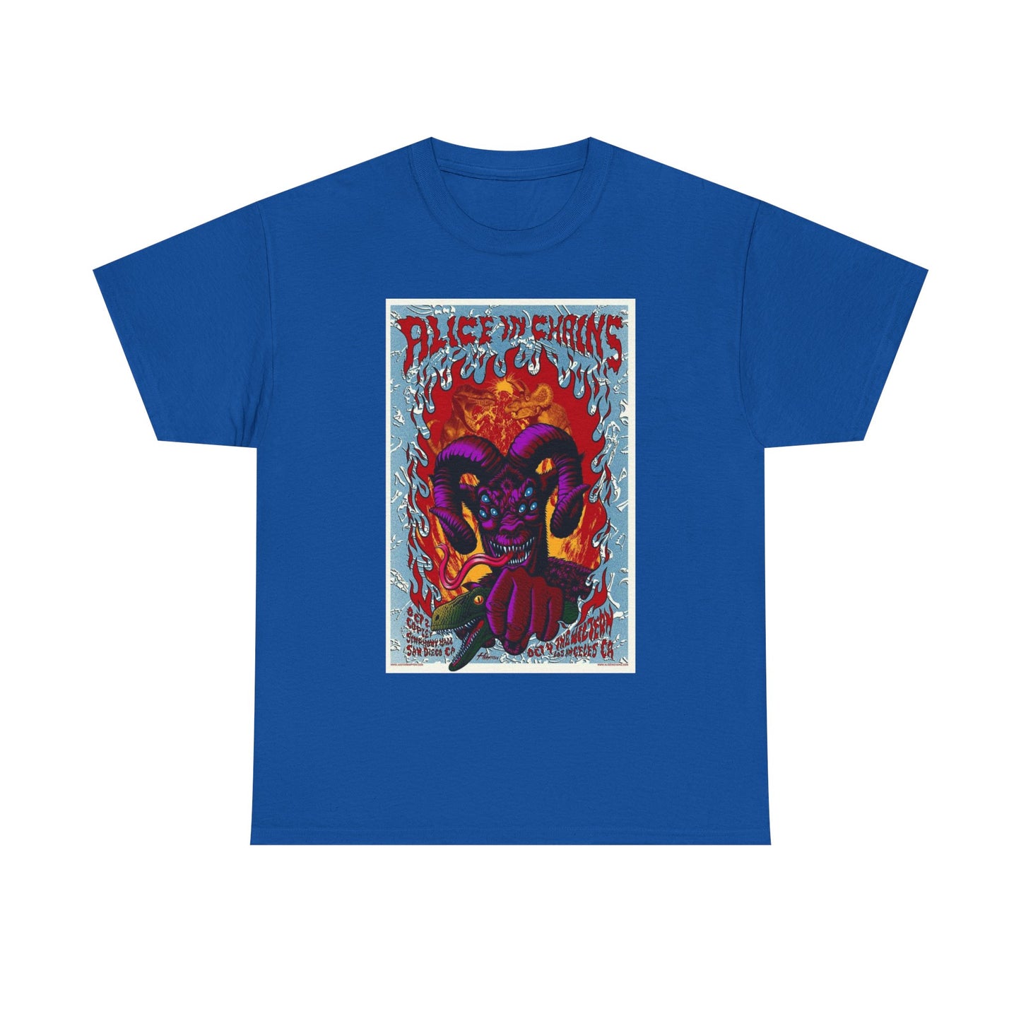 Alice In Chains Rock Band T Shirt Merch Poster Unisex Heavy Cotton Tee