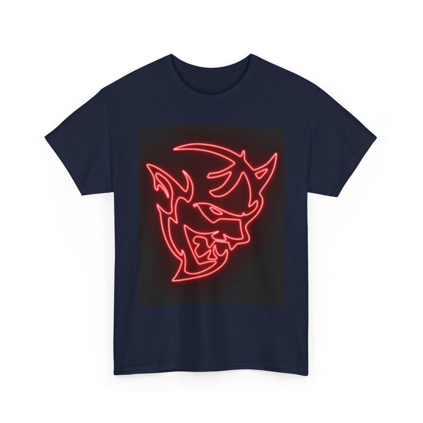 Dodge Demon Tshirt Hellcat Charger Logo Challenger Mopar Unisex Heavy Cotton Tee
