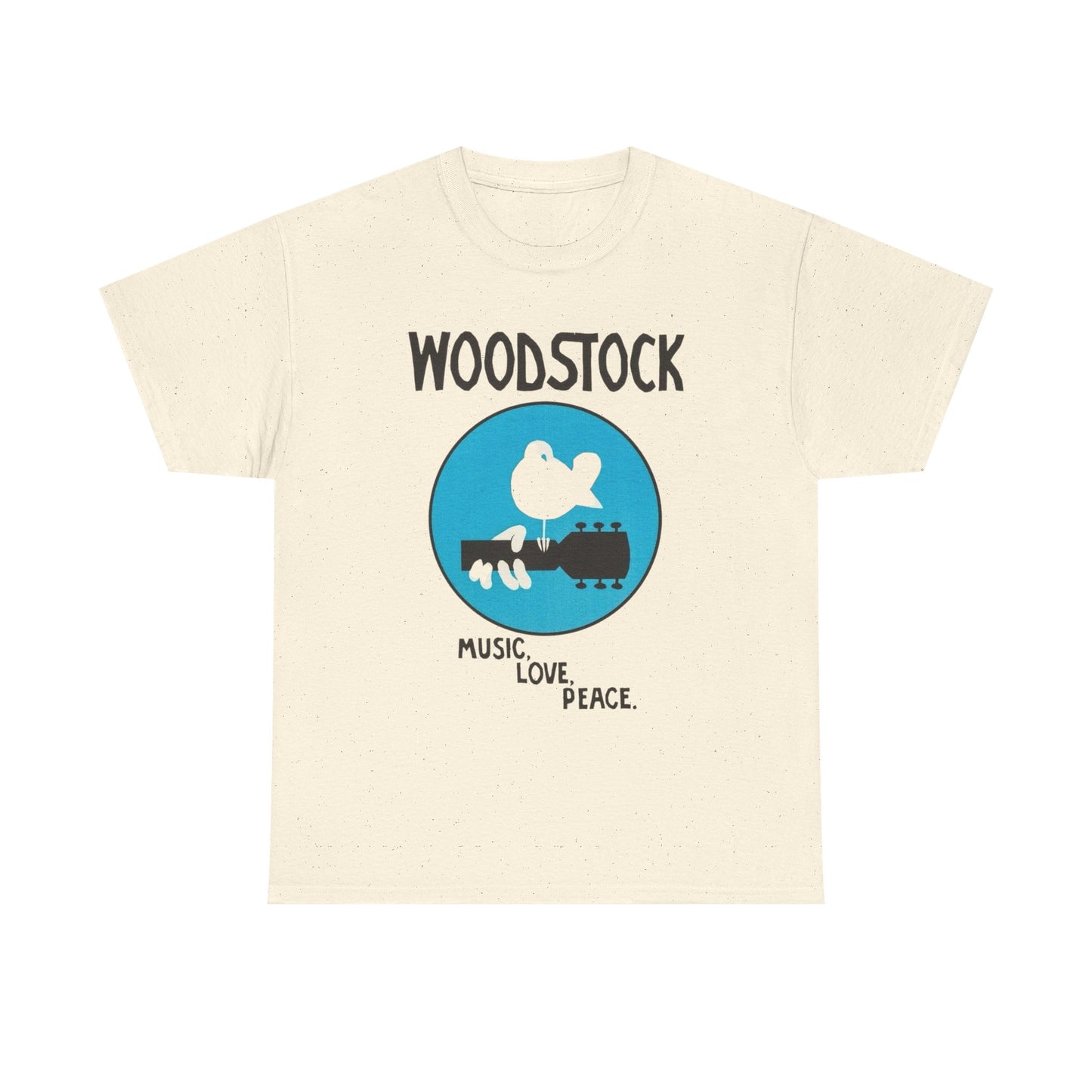 Woodstock Vintage Music Love Peace Graphic T Shirt Unisex Heavy Cotton Tee