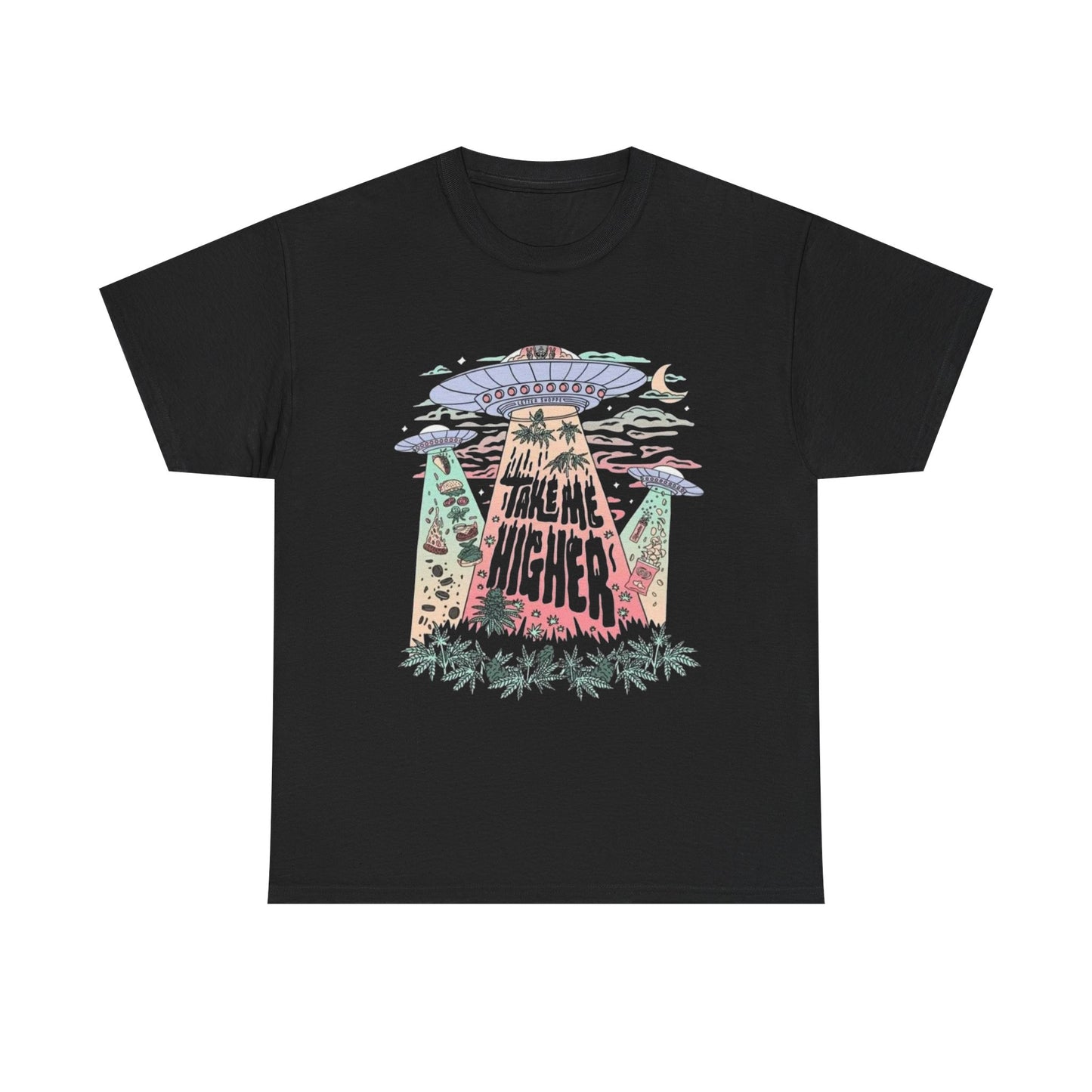 Take Me Higher Funny Weed Graphic T Shirt NEW S-5XL Unisex Heavy Cotton Tee