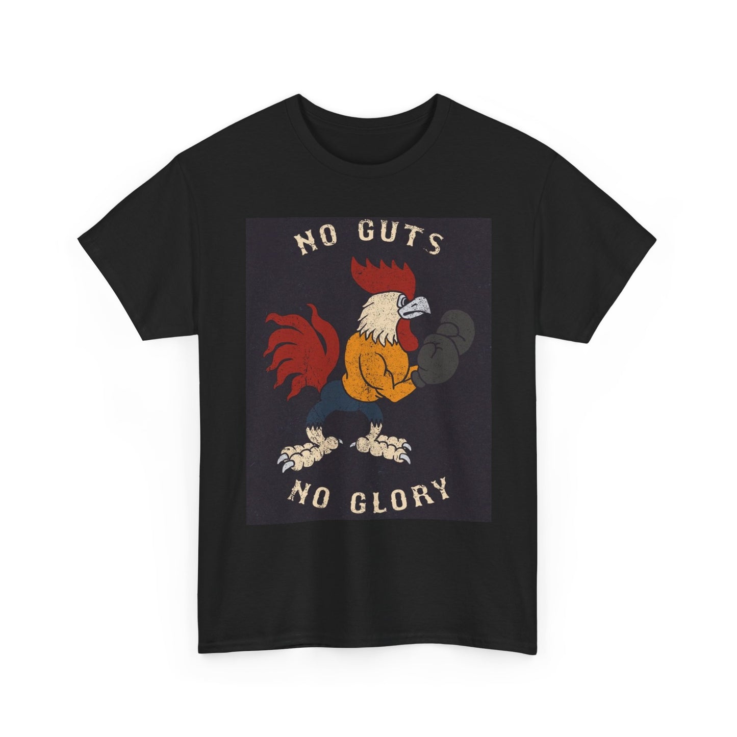 No Guts No Glory Graphic T Shirt Vintage Boxing Unisex Heavy Cotton Tee