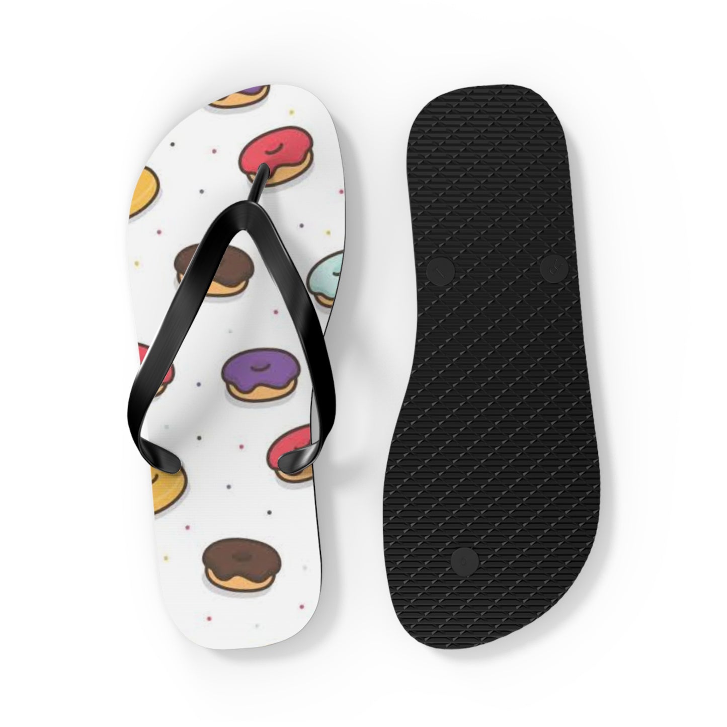 Donuts Summer Sandals, Beach Shoes, Vacation Flip Flops, Pool Slides