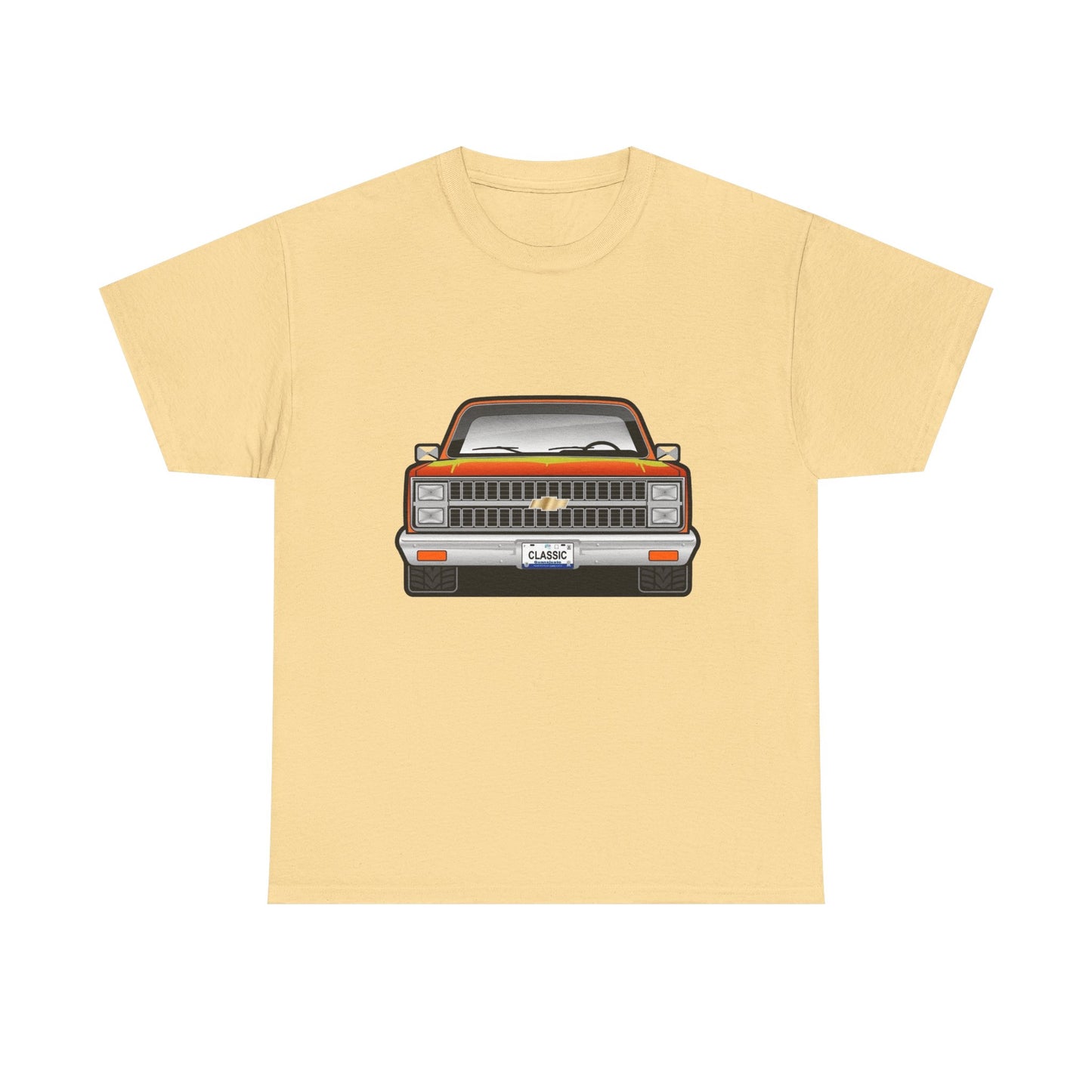 Classic Retro Pickup Truck Graphic T Shirt Unisex Heavy Cotton Tee NEW