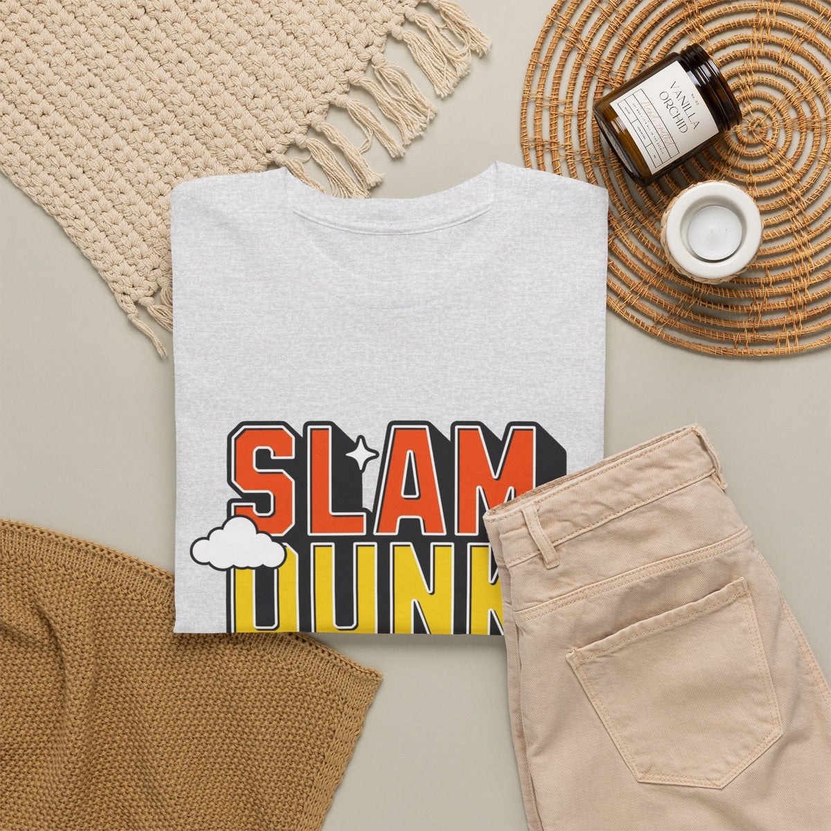 Slam Dunk Graphic T Shirt Men's Retro Heavy Cotton Tee