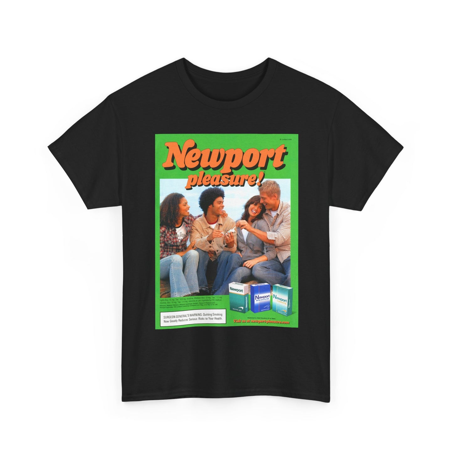 Newport T-shirt vintage retro poster art nostalgia Unisex Heavy Cotton Tee 90s