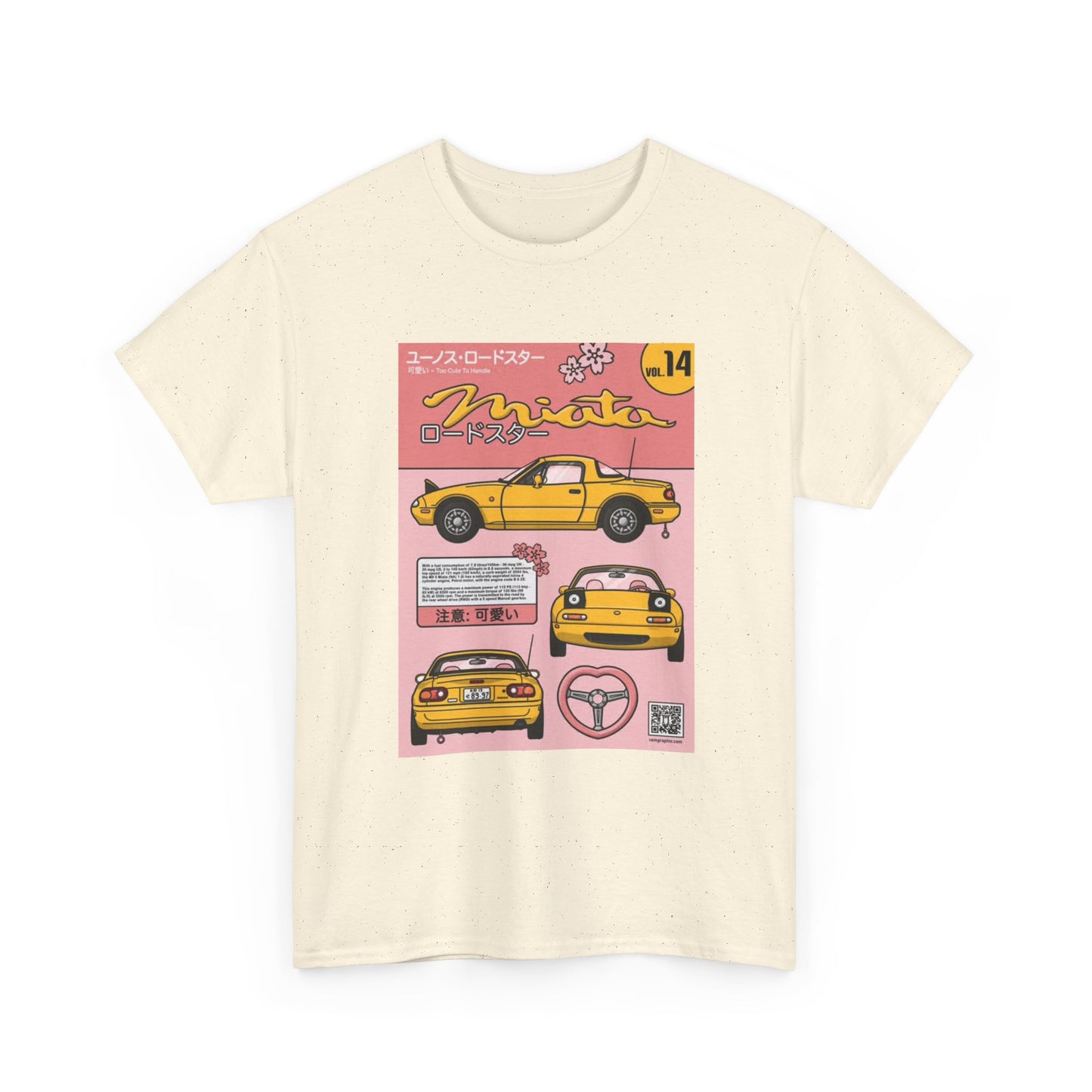 Mazda Miata Tshirt JDM Graphic Anime Cute Unisex Heavy Cotton Tee