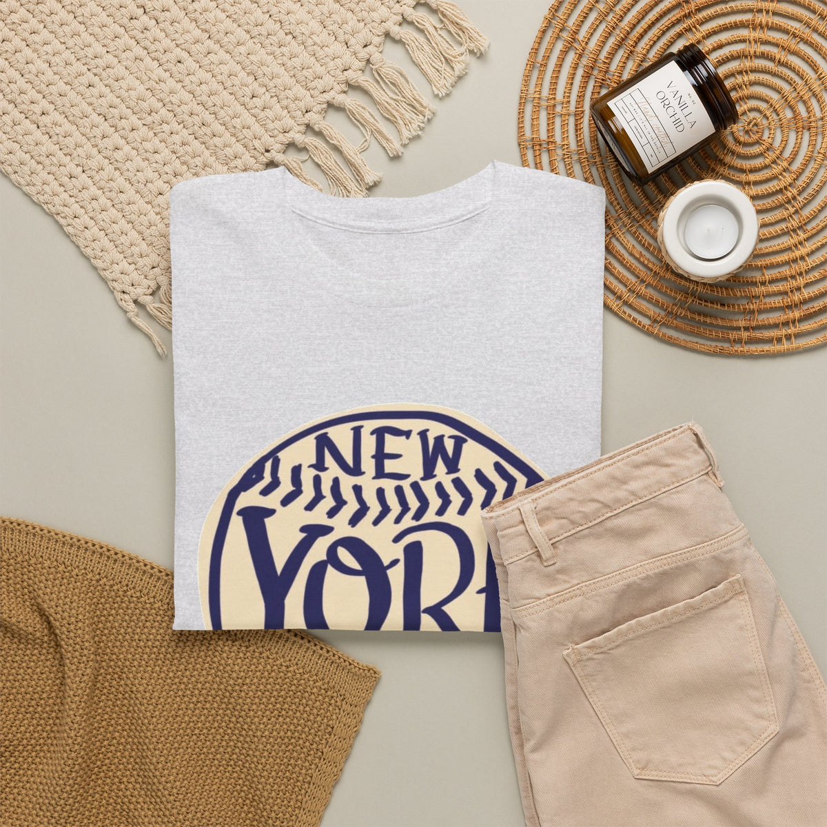 New York Retro Baseball Graphic T Shirt Men's Heavy Cotton Tee
