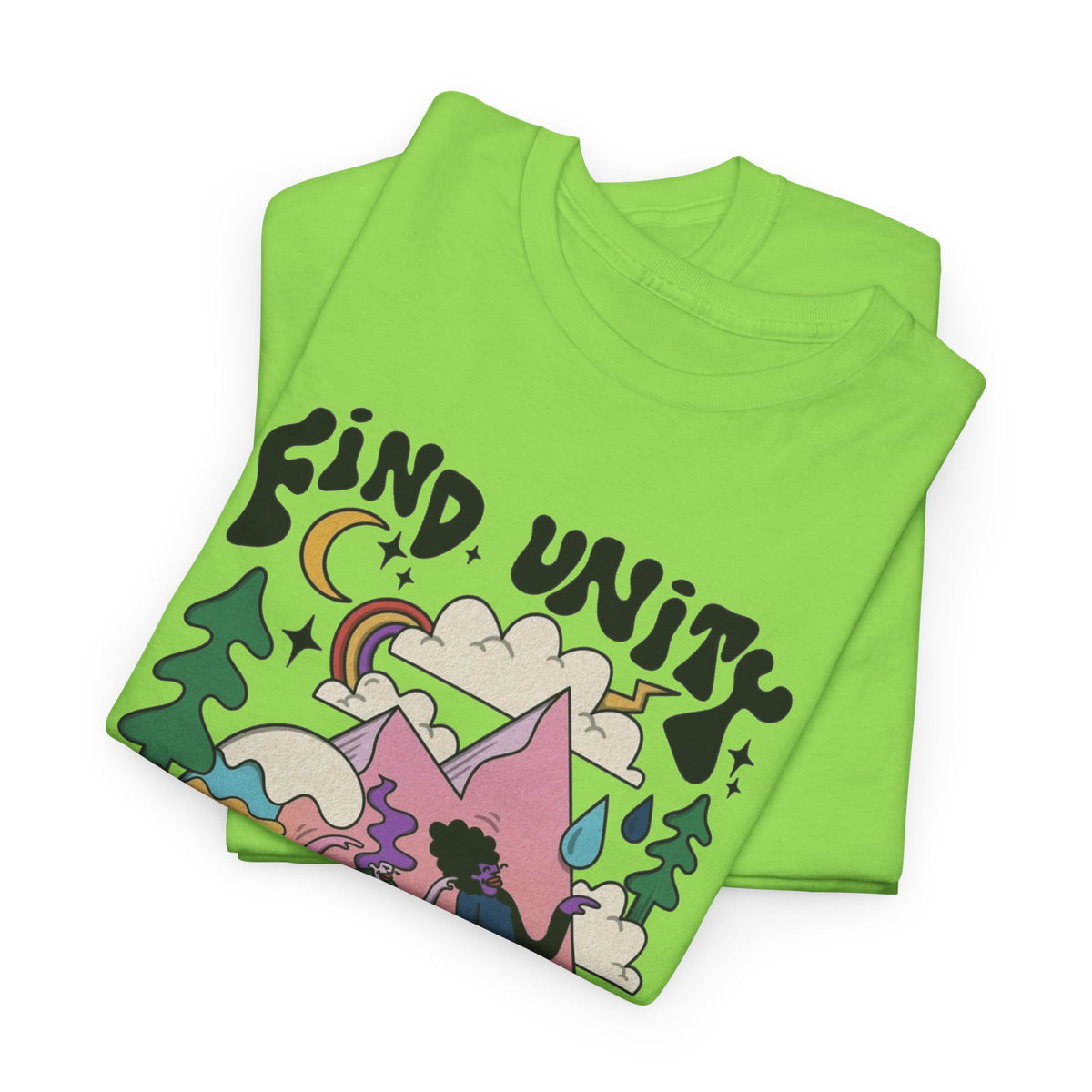 Find Unity In Community Graphic T Shirt Men's Heavy Cotton Tee