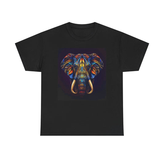 Elephant Painting T shirt African Zoo wildlife Portrait Unisex Heavy Cotton Tee