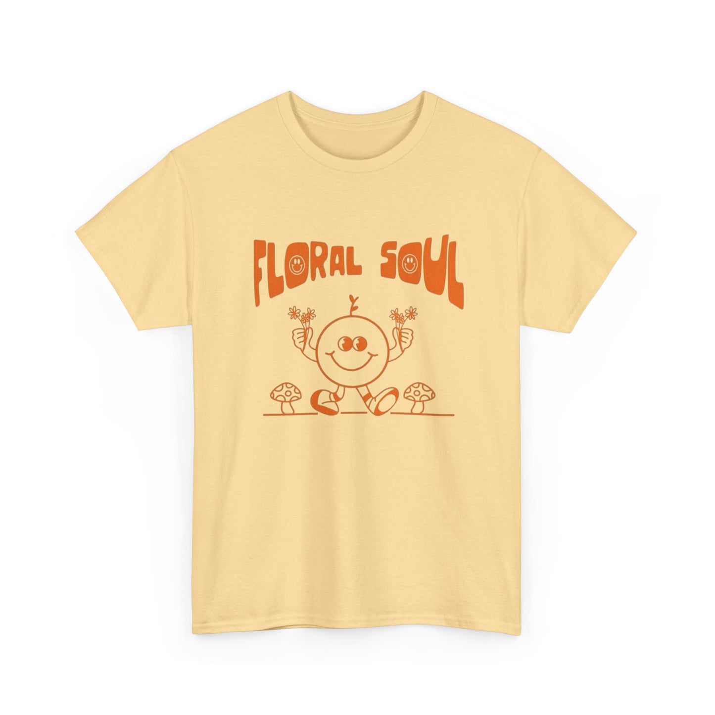 Floral Soul Retro Graphic T Shirt Unisex Heavy Cotton Tee