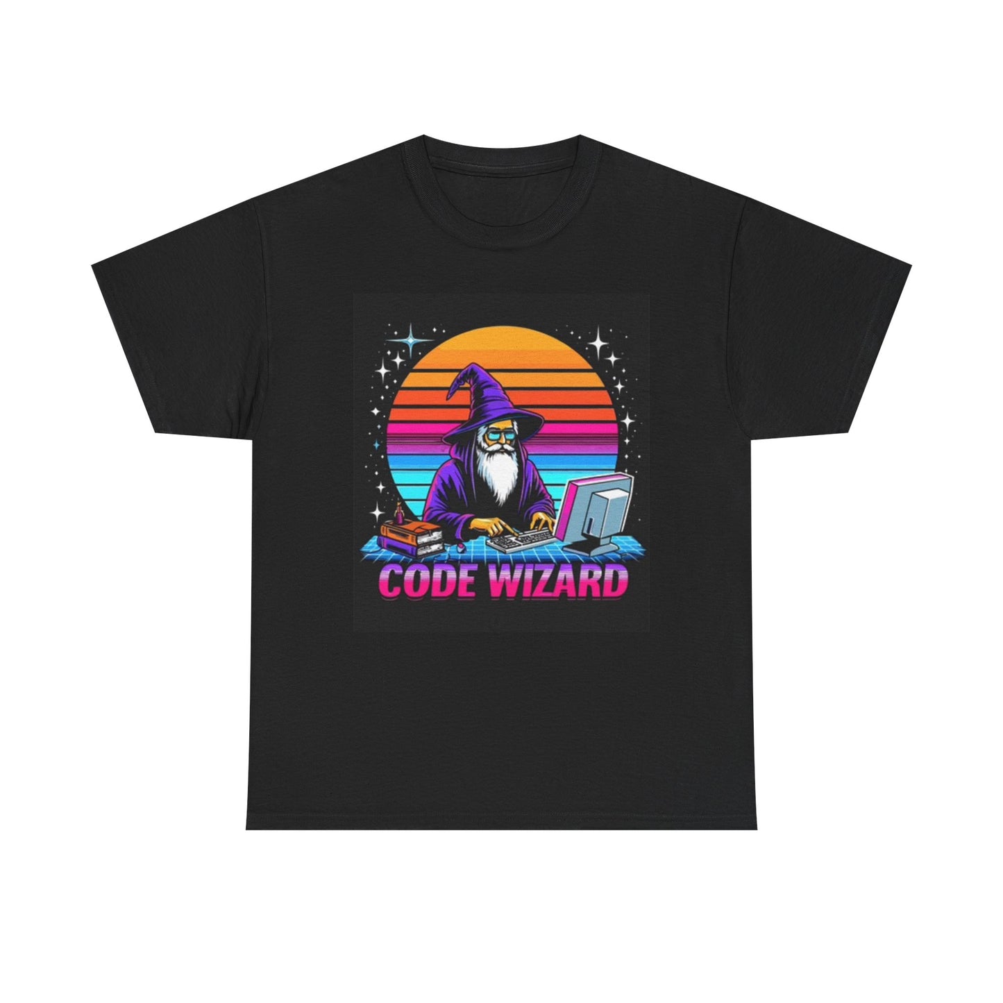 Code Wizard Graphic T Shirt Funny Coding Computers Unisex Heavy Cotton Tee