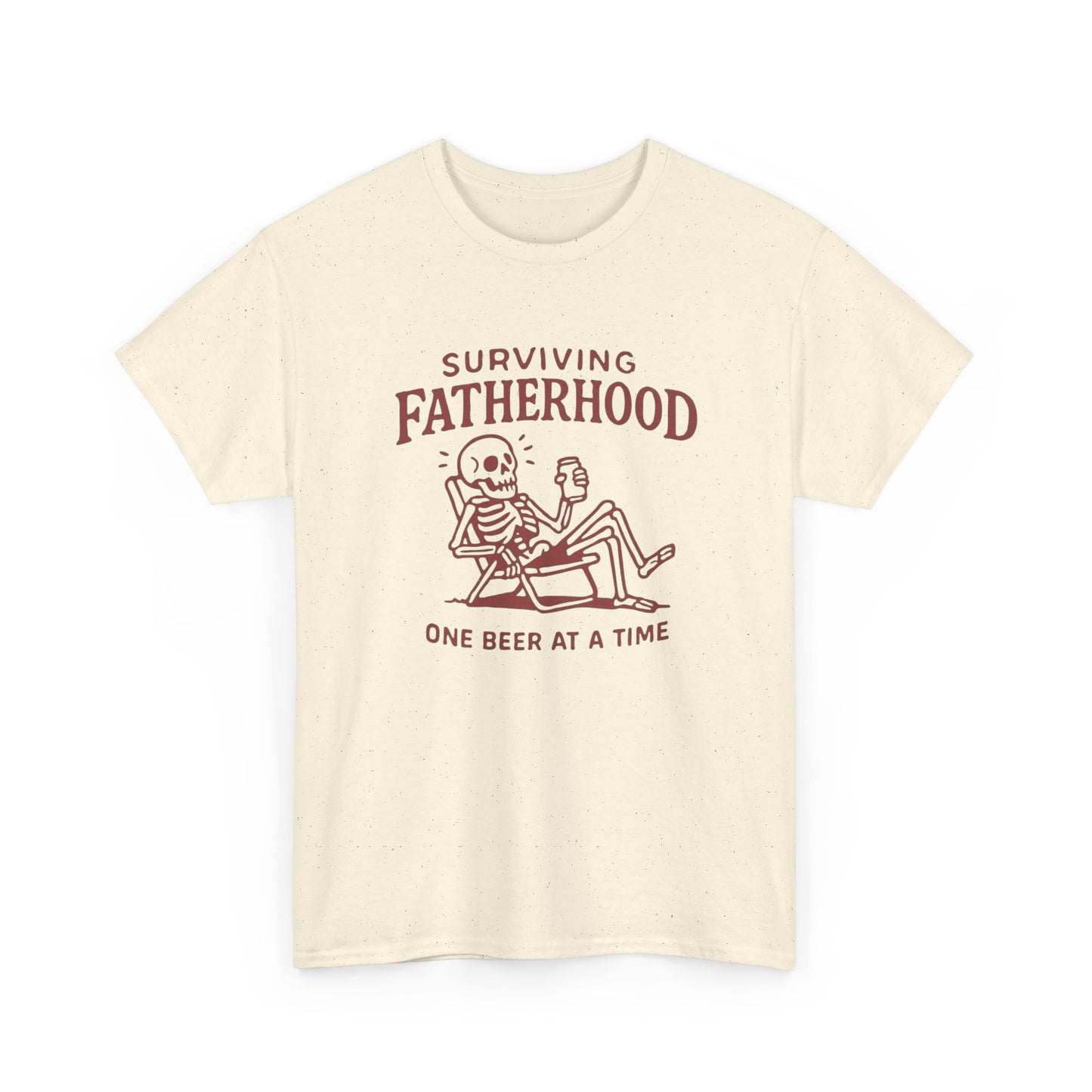 Surviving Fatherhood One Beer At A Time Graphic T Shirt Unisex Heavy Cotton Tee