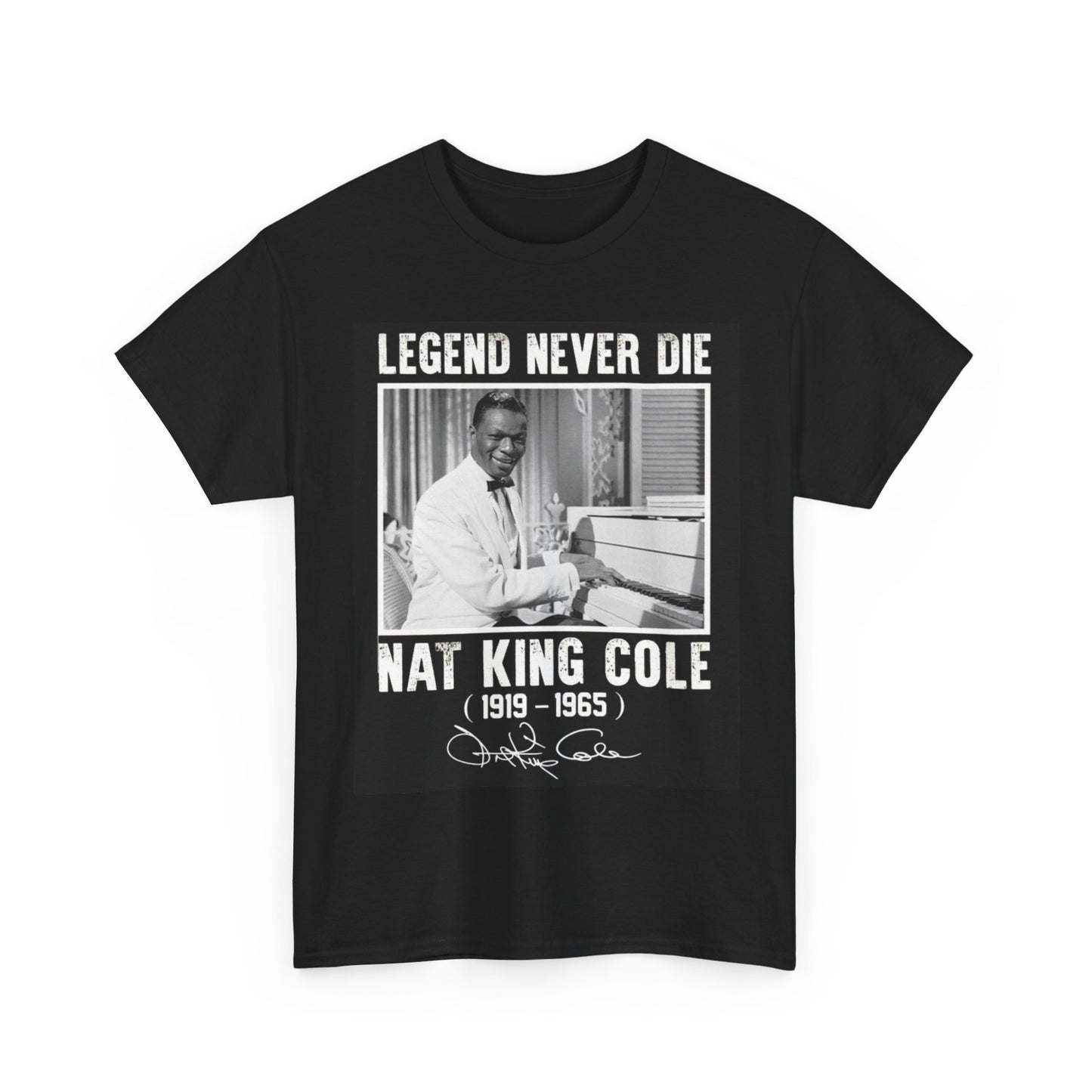 Nat King Cole Tshirt Vintage legend Classic icon retro Unisex Heavy Cotton Tee