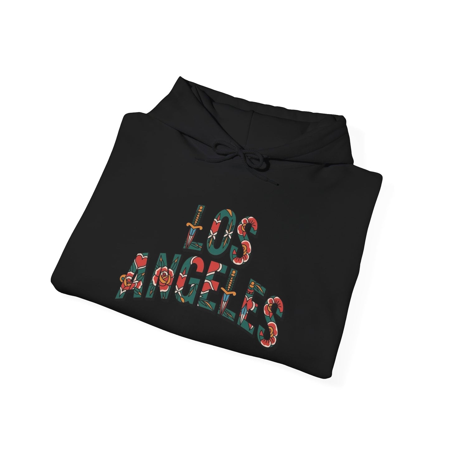 Los Angeles Tattoo Graphic Hoodie NEW ADULT Unisex Heavy Blend Hooded Sweatshirt