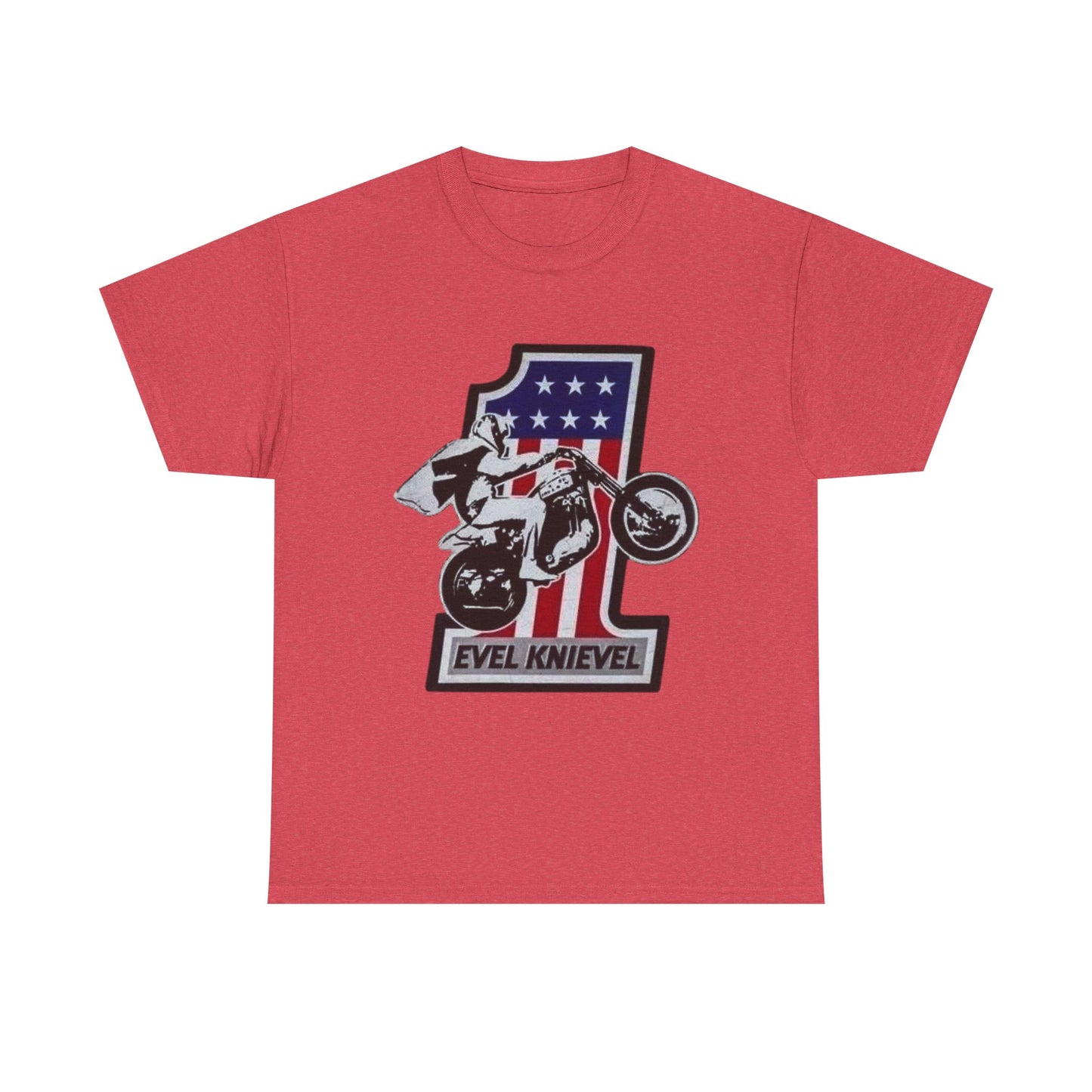 Evel Knievel Motorcycles Graphic T-Shirt Unisex Heavy Cotton Tee GIFT NEW