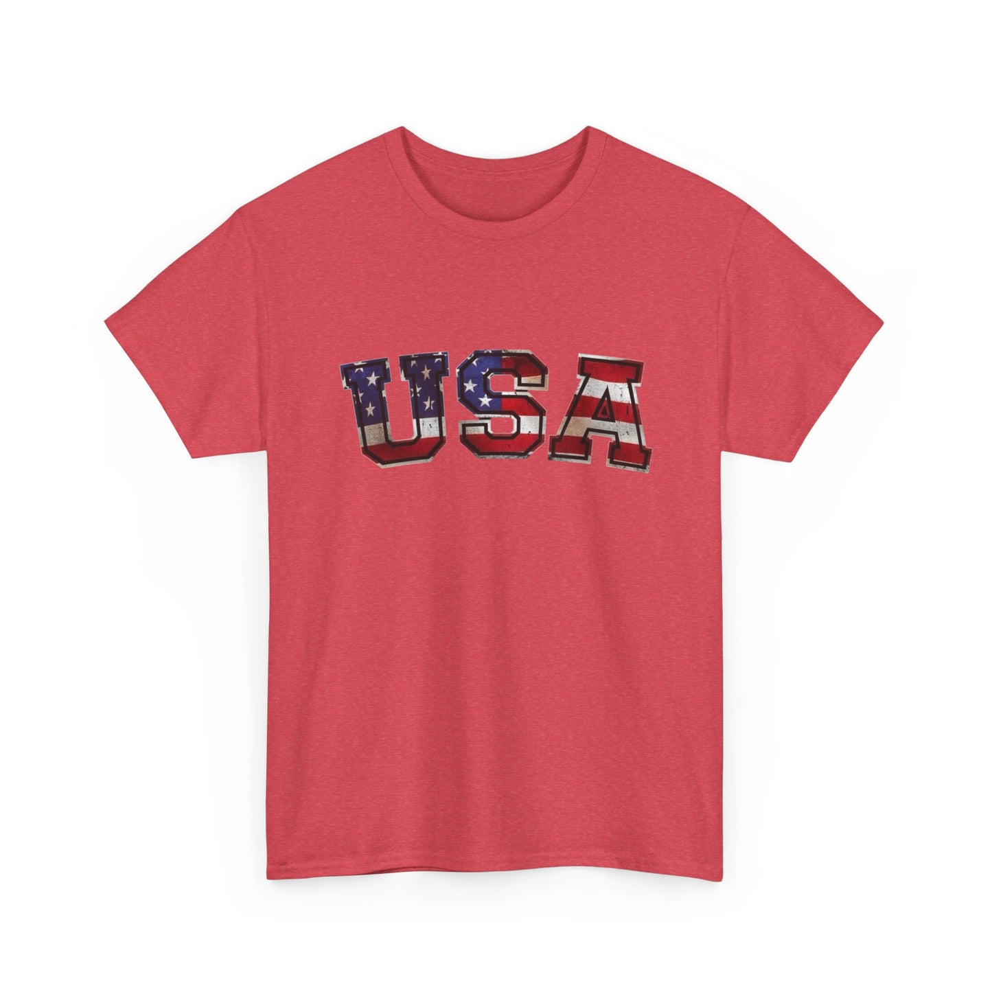 USA American Flag Retro Graphic T Shirt Unisex NEW Heavy Cotton Tee
