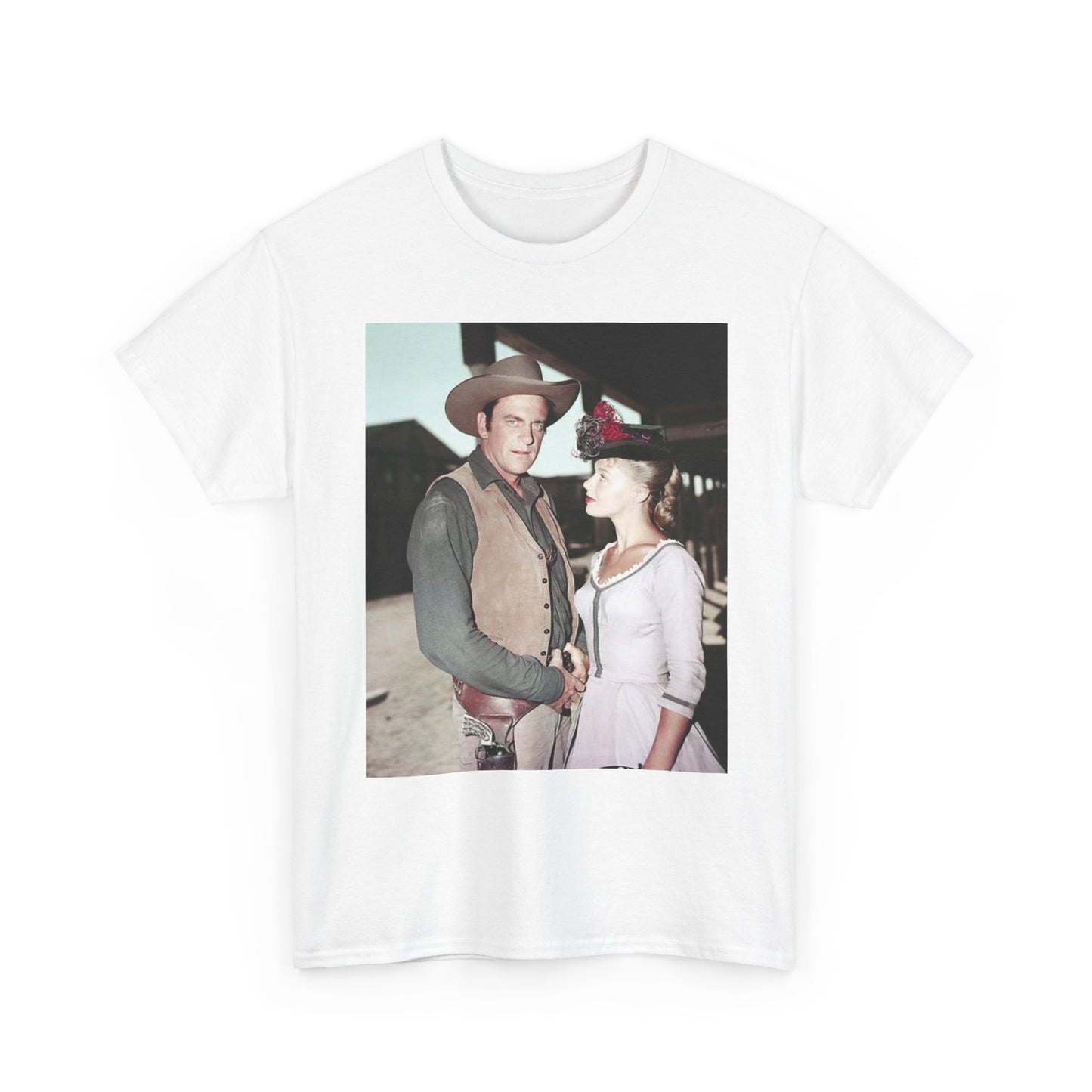 Gunsmoke Graphic T Shirt Vintage Poster Cowboy Series Unisex Heavy Cotton Tee