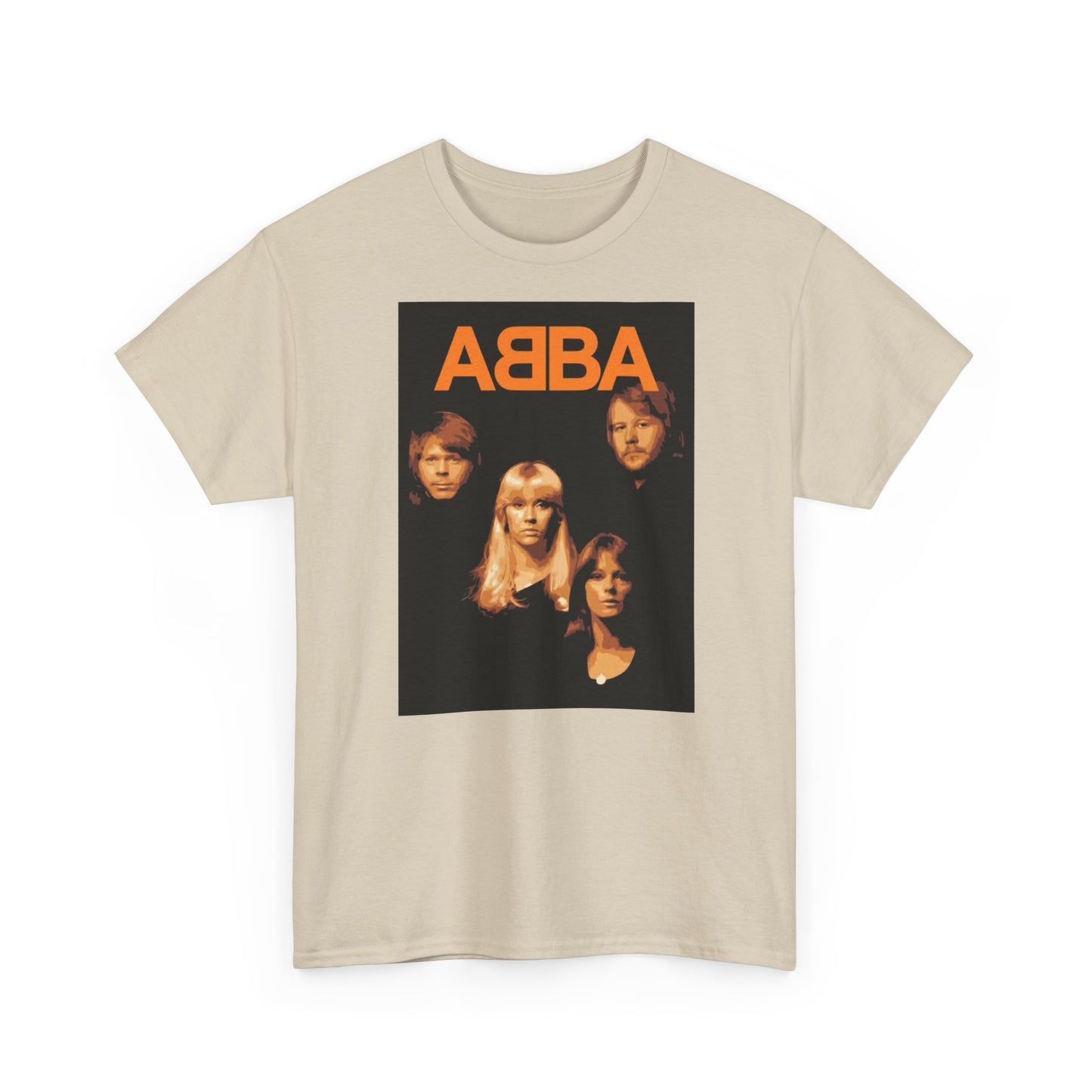 Abba T-shirt vintage retro neon lights classic music Unisex Heavy Cotton Tee