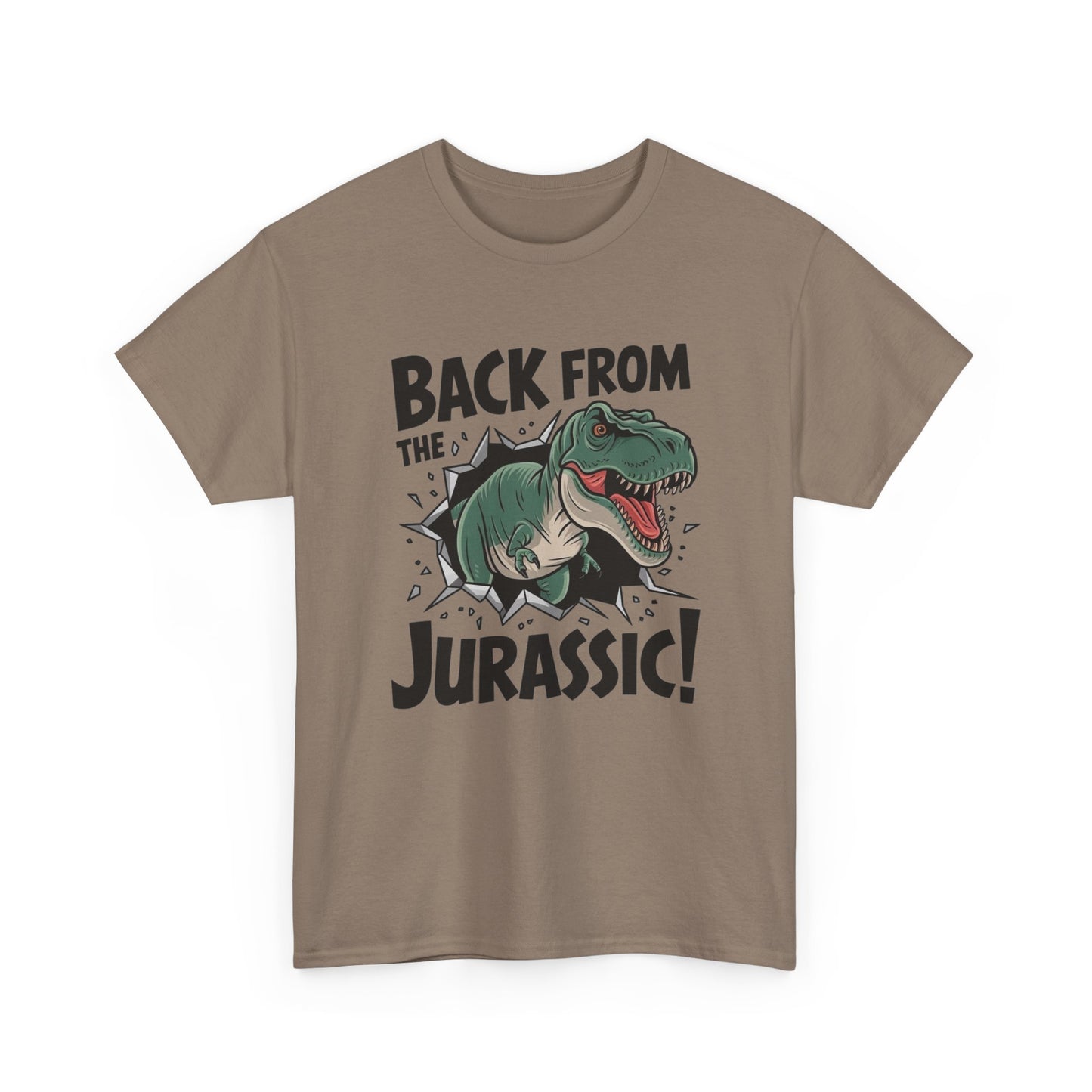 Back From The Jurassic Graphic T Shirt Unisex Heavy Cotton Tee
