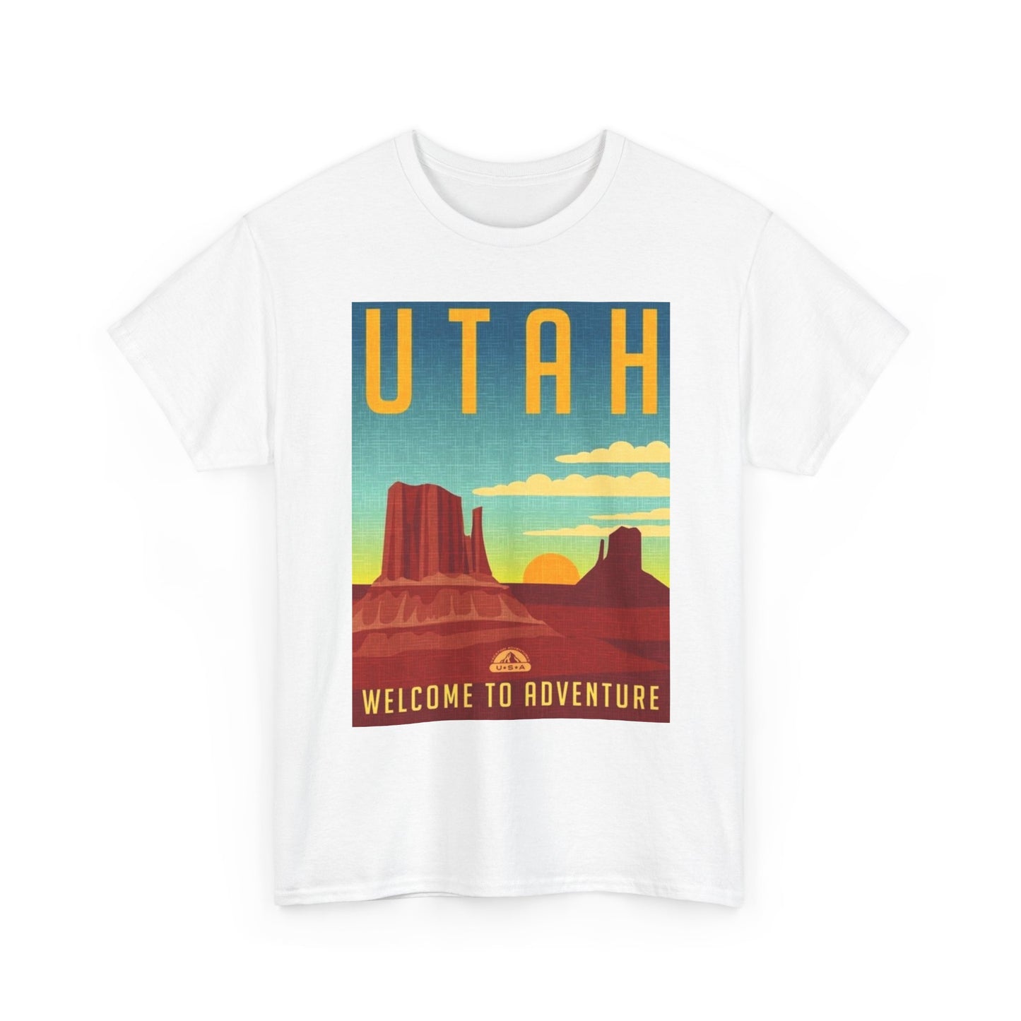 Utah State Logo BRAND NEW Apparel T Shirt Unisex Unisex Heavy Cotton Tee 1