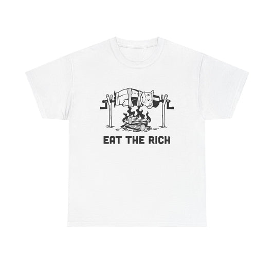 Eat The Rich Graphic T Shirt Unisex Heavy Cotton Tee