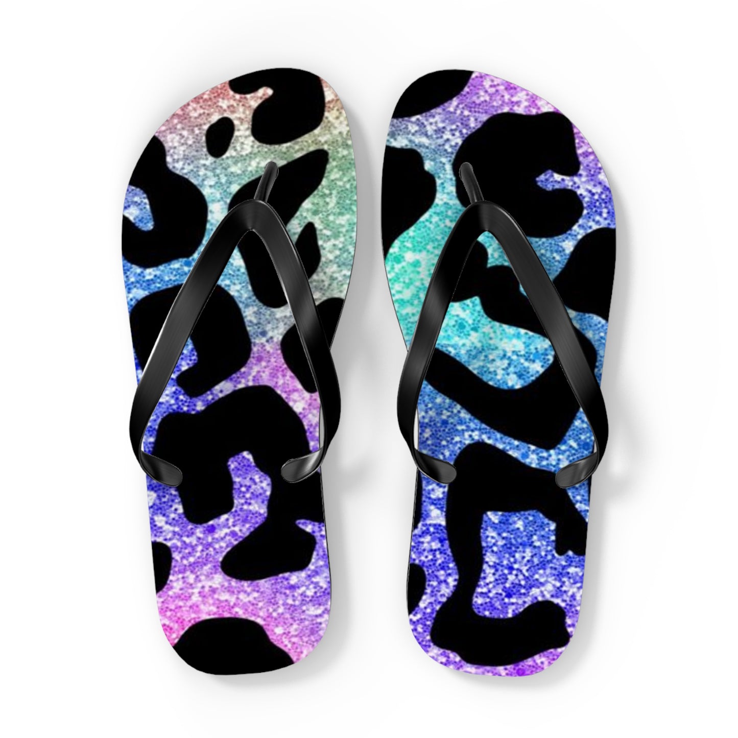 Glitter Animal Beach Sandals, Slides for Summer, Flip Flops, Water Resistant
