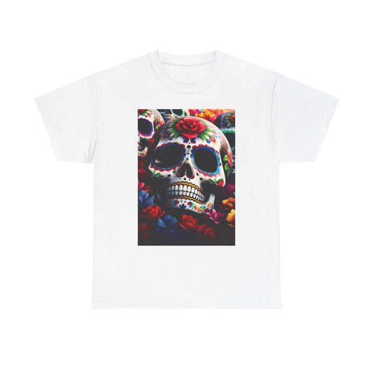 Day Of The Dead Tee, Vintage Art Graphic T-Shirt, Unisex Cotton Shirt, Dia De 3