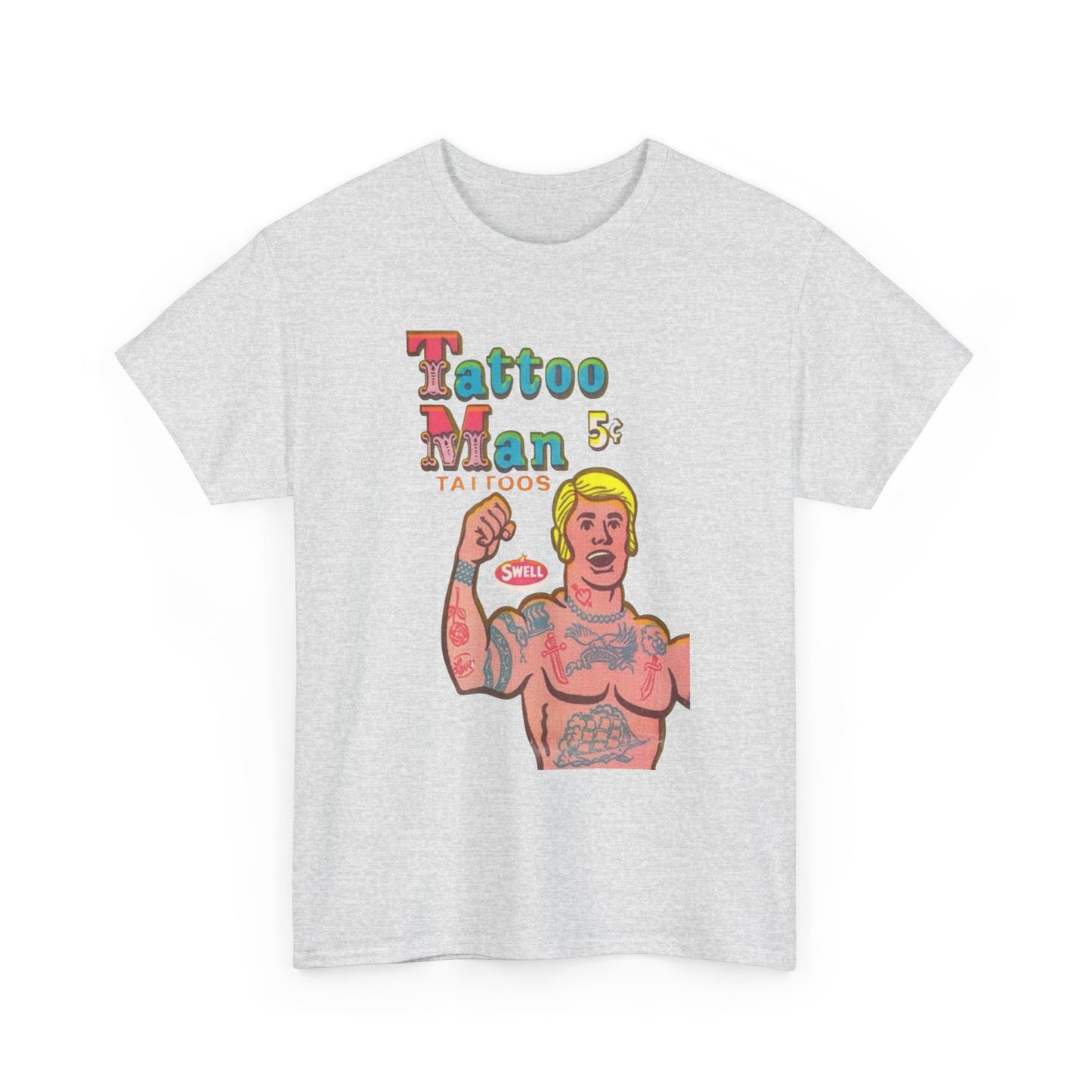 Tattoo Man Vintage T Shirt Graphic Unisex Heavy Cotton Tee NEW GIFT