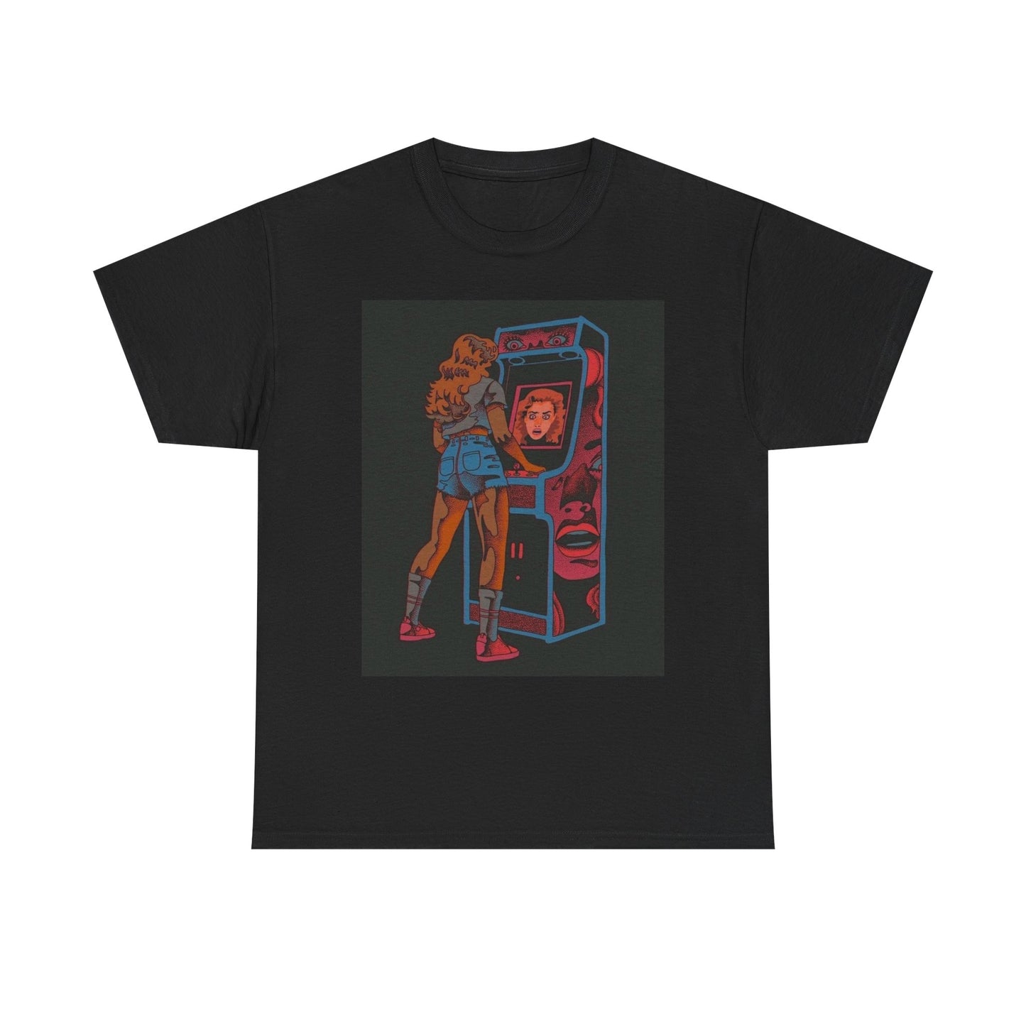 Vintage Stand Up Arcade Graphic T Shirt Cotton Tee