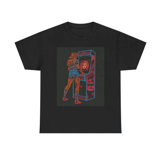 Vintage Stand Up Arcade Graphic T Shirt Cotton Tee